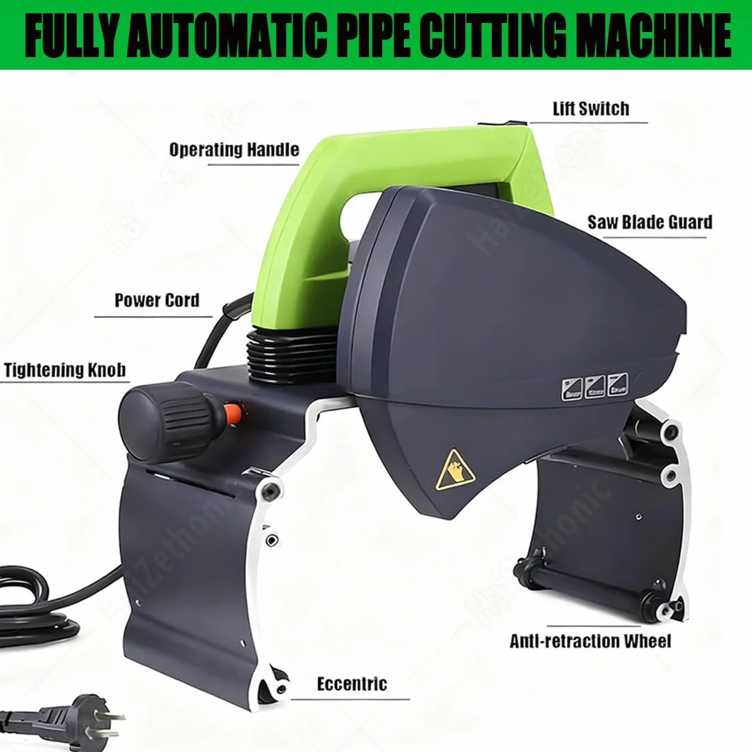 ZD400 Automatyczna maszyna do cięcia rur, podwójny model elektryczny obcinacz do rur stalowych, plastikowych, miedzianych, zakres cięcia 1,5-40 cm, ZD400
