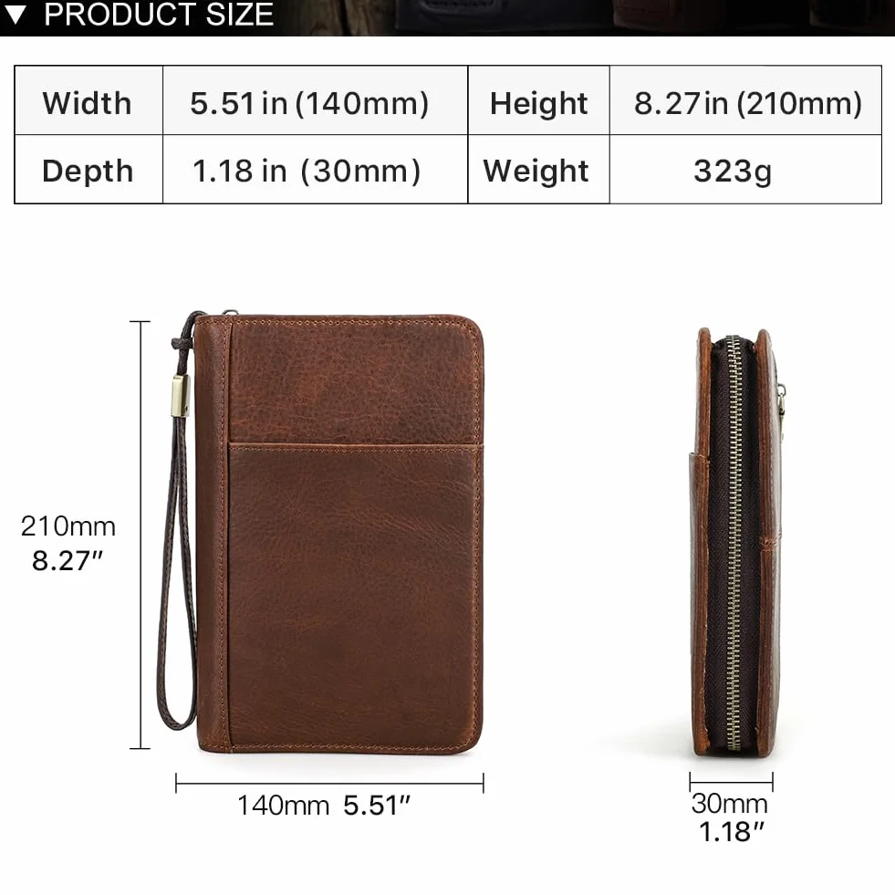 CONTACTS Przenośny humidor skórzany organizer na cygara z paskiem na nadgarstek