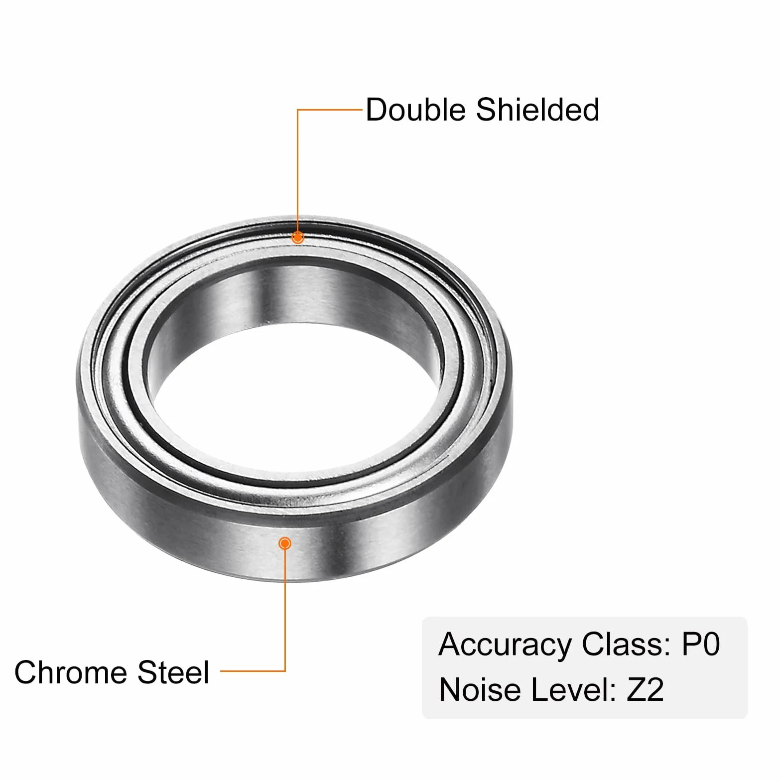 sourcing map 10 sztuk 6701ZZ łożyska kulkowe zwykłe, stal chromowana, podwójnie zabezpieczone metalem łożysko 12 mm x 18 mm x 4 mm