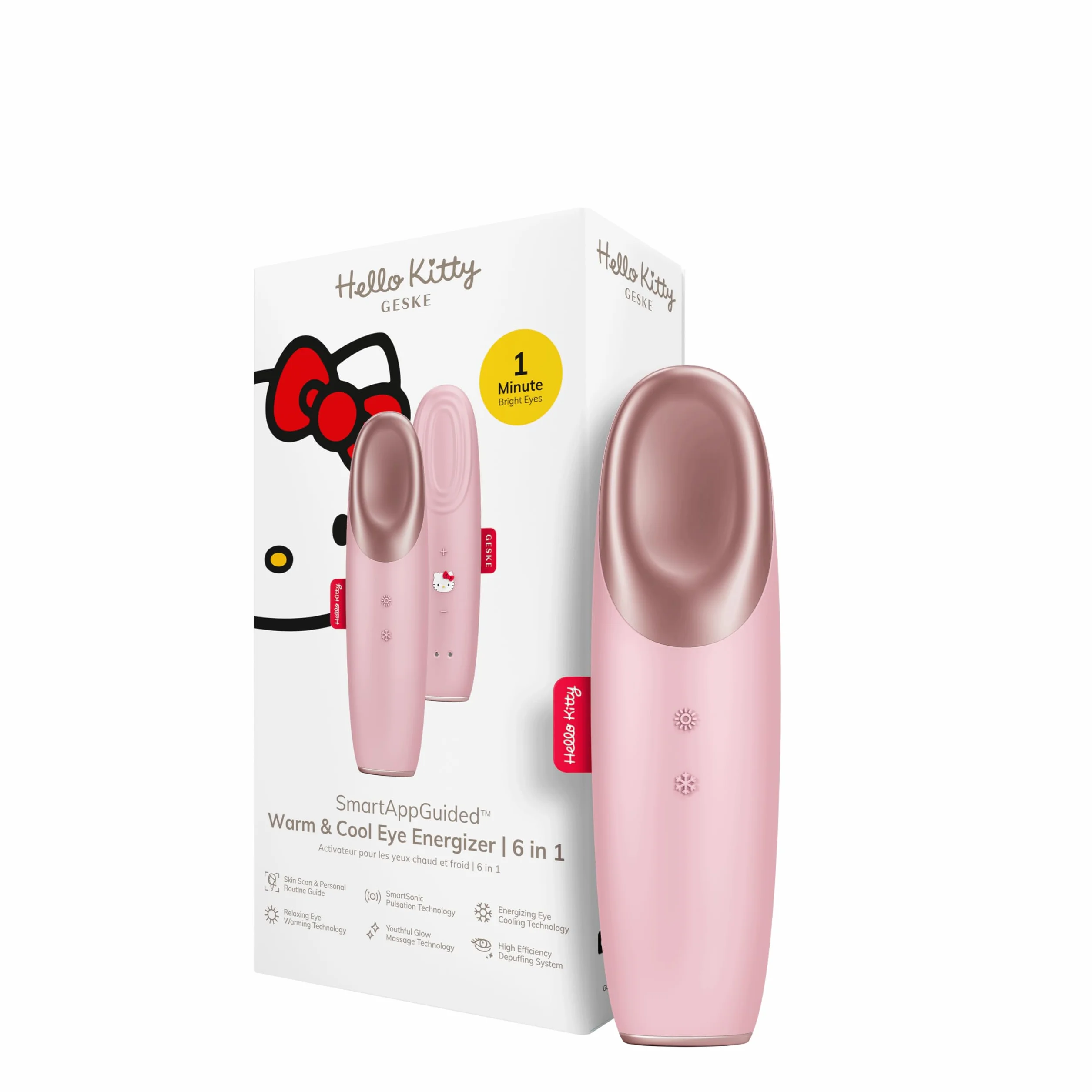 GESKE x Hello Kitty Urządzenie rozgrzewająco-chłodzące do oczu SmartAppGuided™ 6 w 1 Masażer do oczu