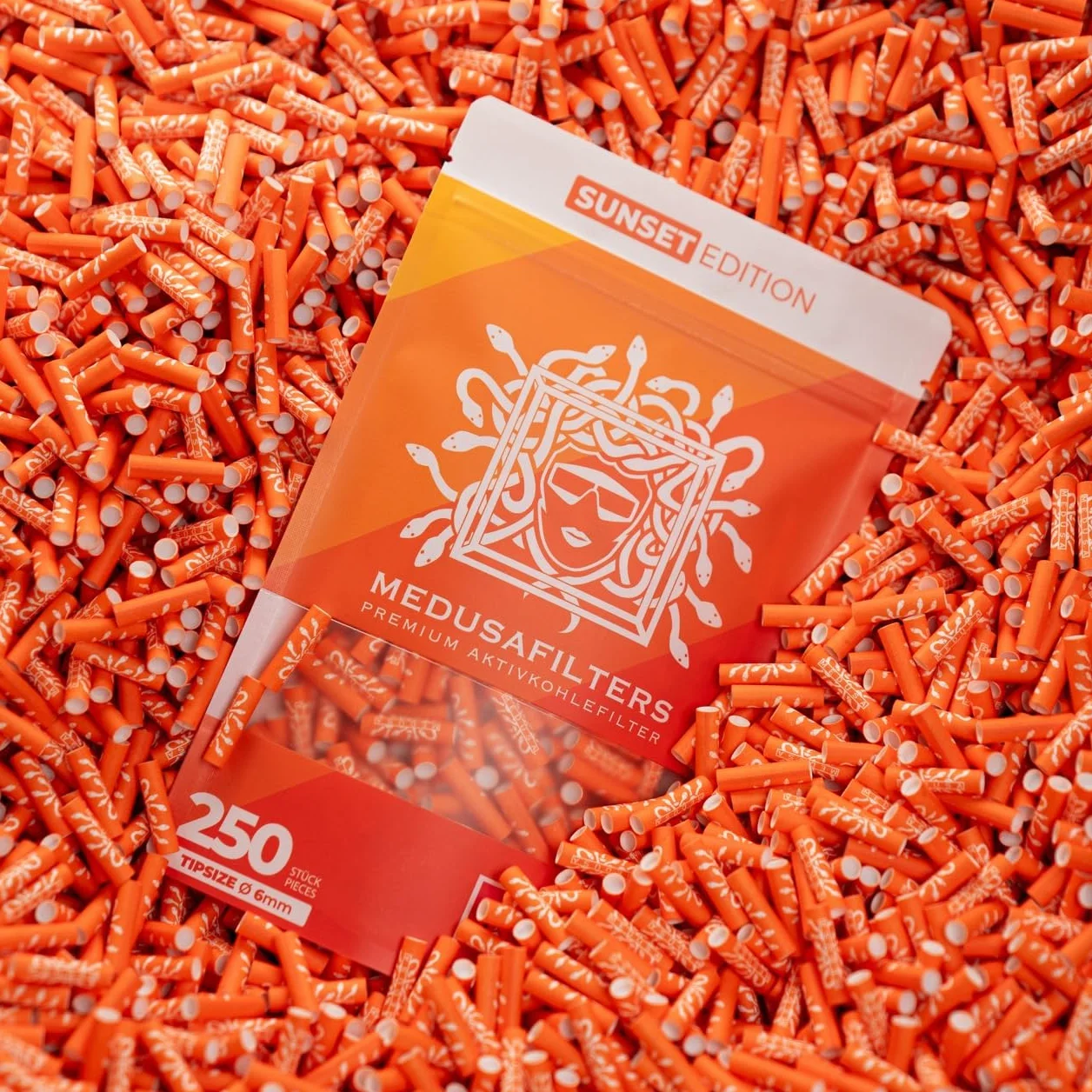 Medusafilters Slim Premium filtr z węglem aktywnym 6 mm 25 sztuk Made in Germany
