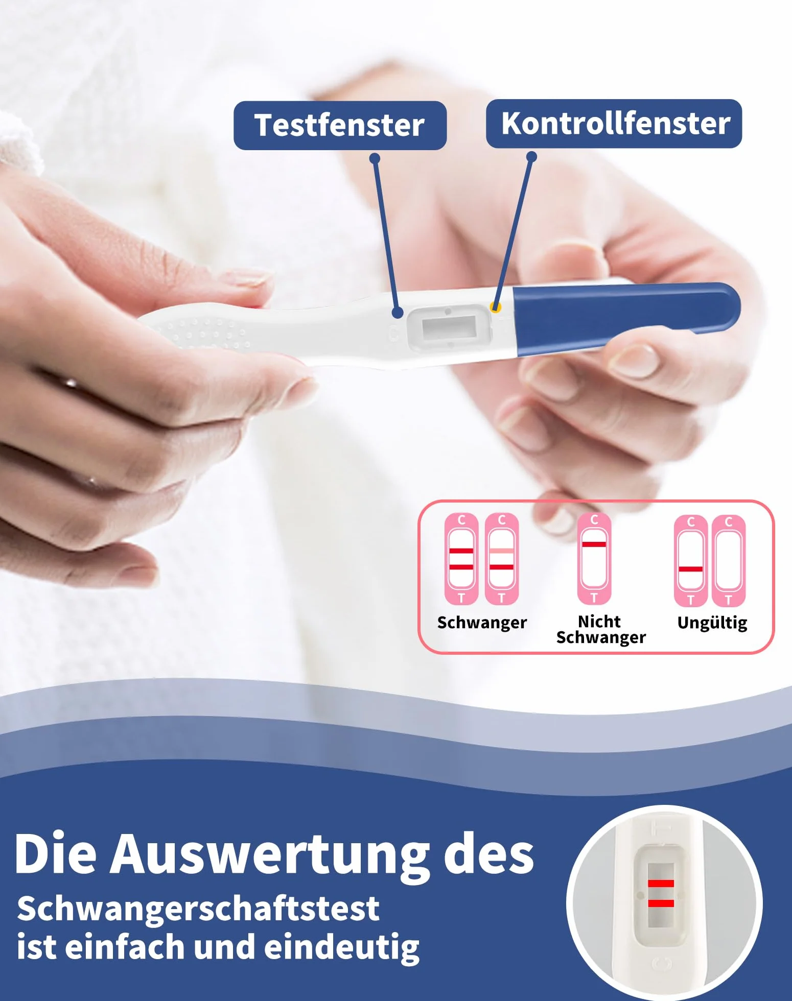 Test ciążowy LAOYE 10 mIU/ml 6 szt. wczesny szybki test