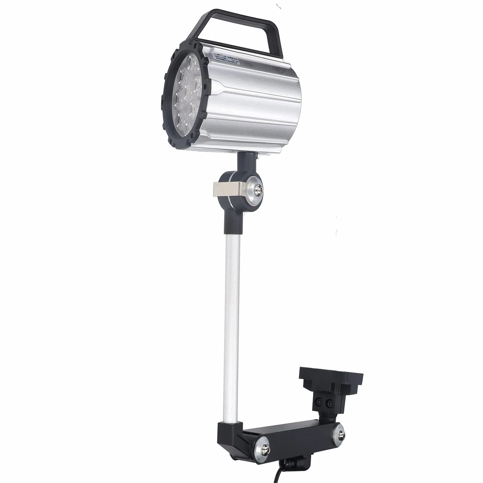 Annadue Robocza LED do Maszyny 12W 24V Składane, Regulowane Długie ramię do Warsztatu Tokarskiego CNC, Stop Aluminium IP67, Białe światło 80+ CRI