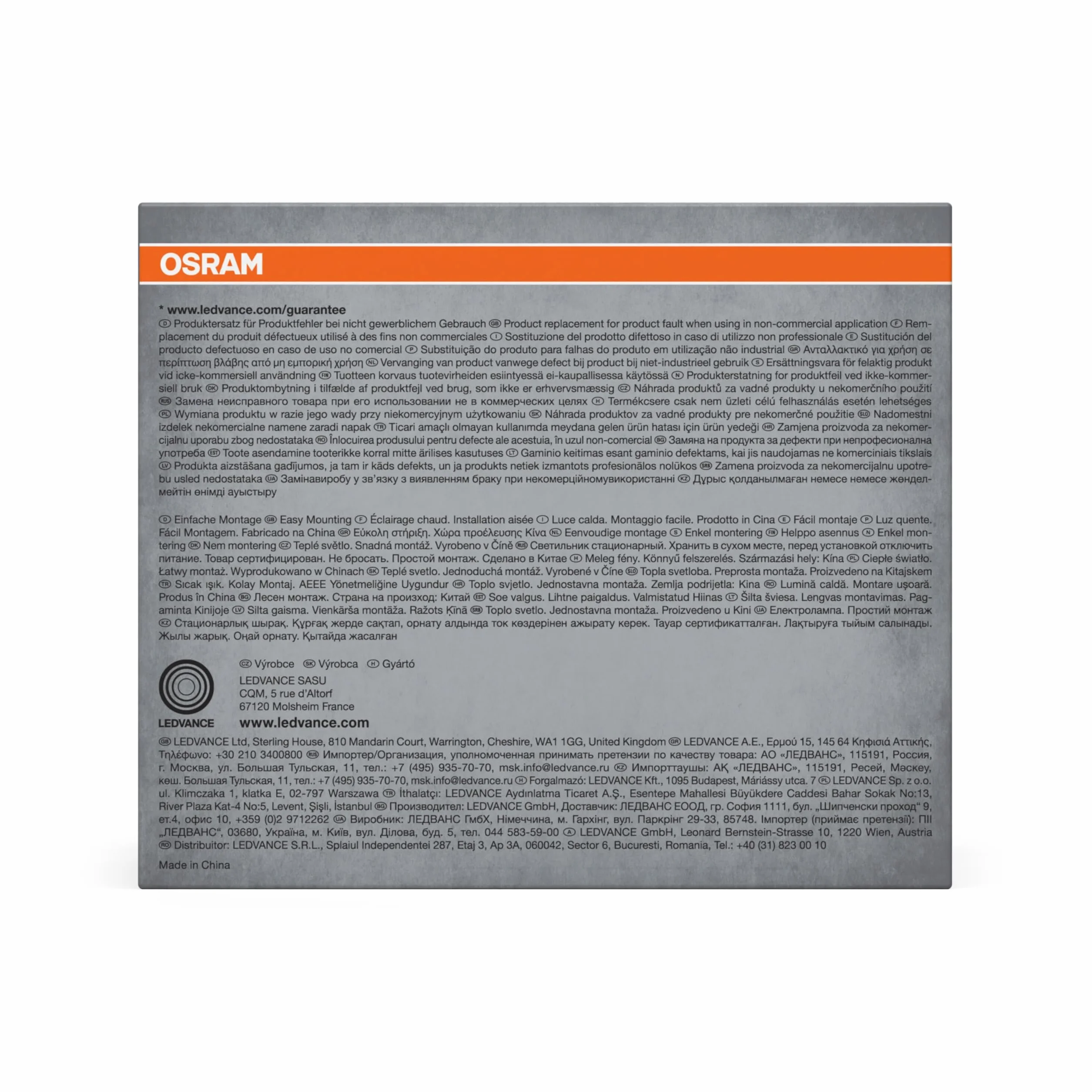 OSRAM Zestaw opraw wpuszczanych ze zintegrowanym sterownikiem, wąski 3x120mm 3000K w kolorze białym wykonany z tworzywa sztucznego, stopień ochrony IP20 do różnych zastosowań wewnętrznych, w tym
