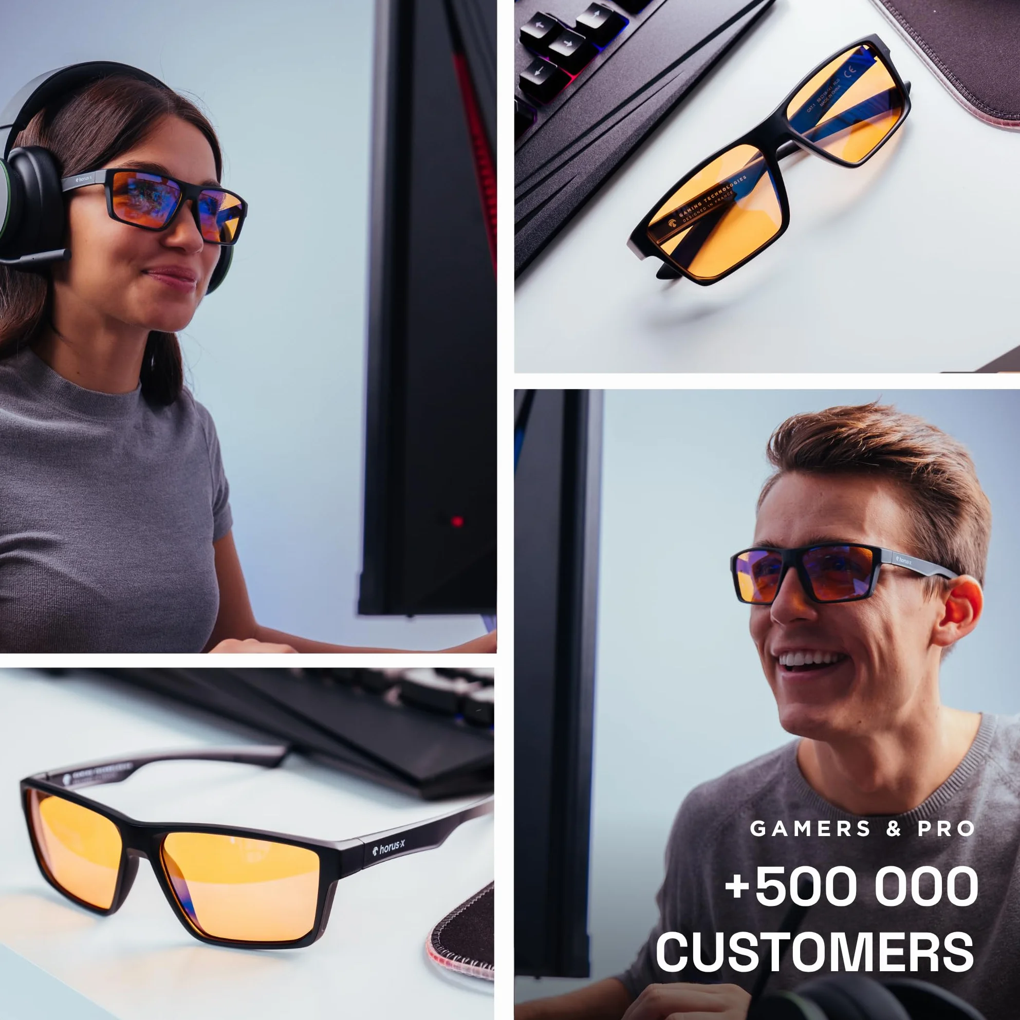 Horus X Okulary Przeciw Niebieskiemu Światłu Antyrefleksyjne Gaming V3