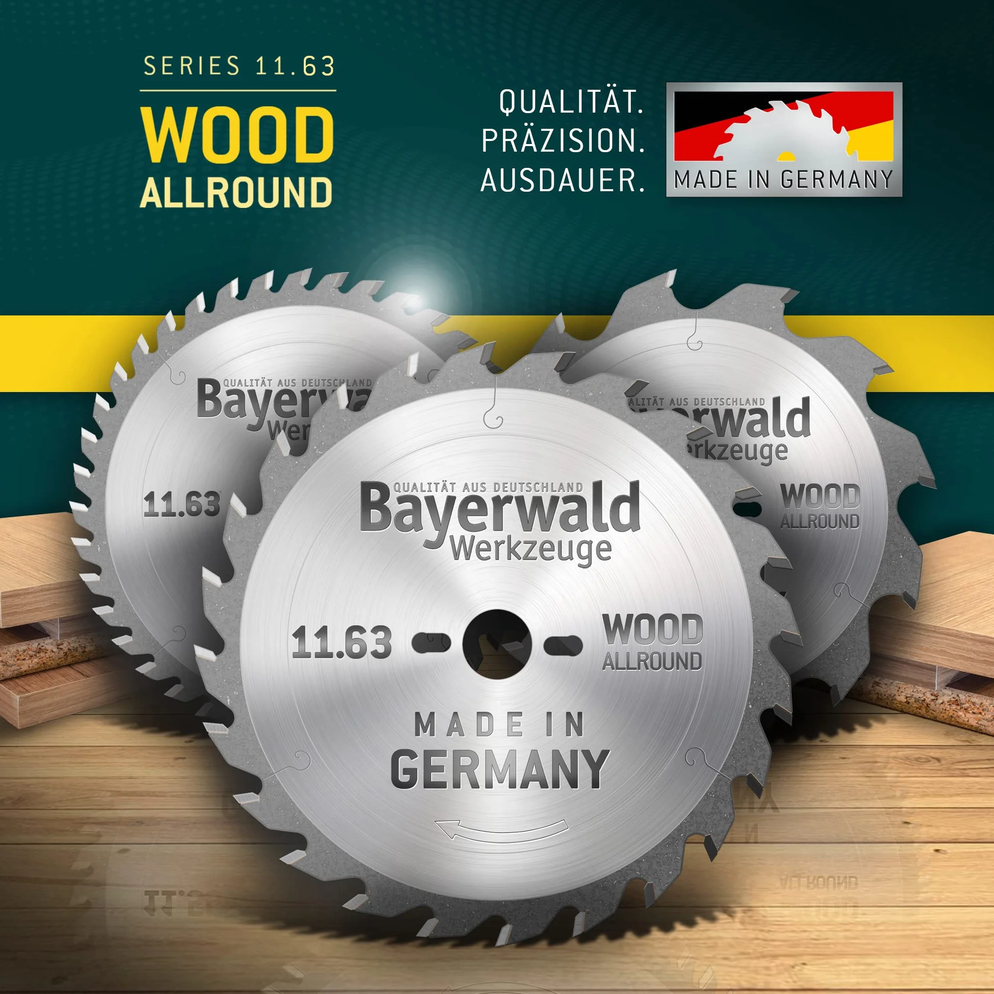 Bayerwald - HM brzeszczot do piły tarczowej - Ø 220 mm x 3,2 mm x 30 mm | dach drążony płaski (42 zęby) | Otwory dodatkowe: 2/7/42 | specjalna tarcza piły do cięcia formatowego