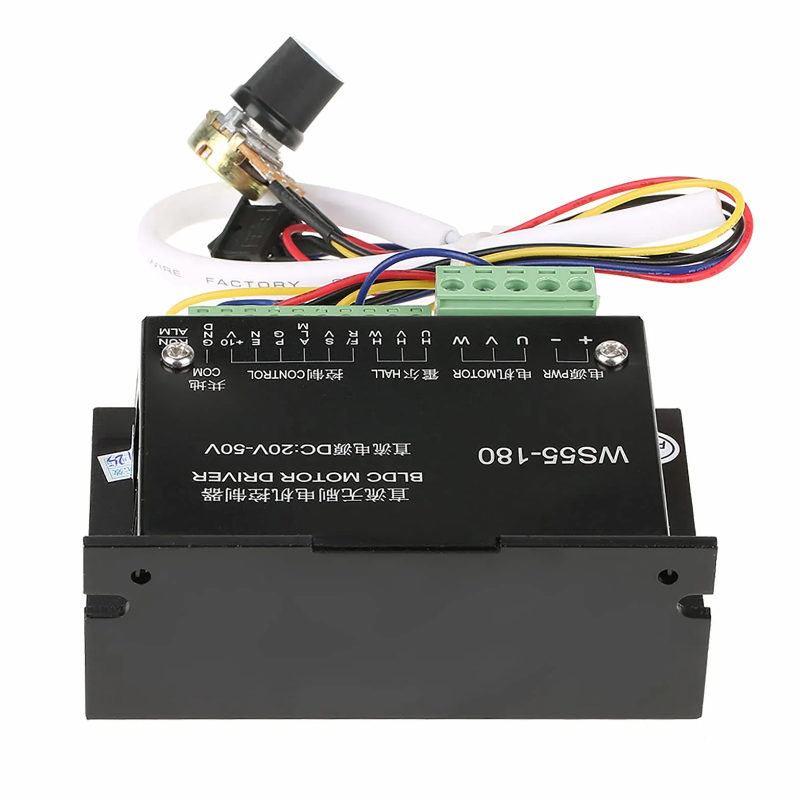Sterownik sterownika silnika BLDC Wysokowydajne wrzeciono bezszczotkowe CNC 20 V 50 V WS55 180 do elektronarzędzi i małego sprzętu z zabezpieczeniem nadprądowym