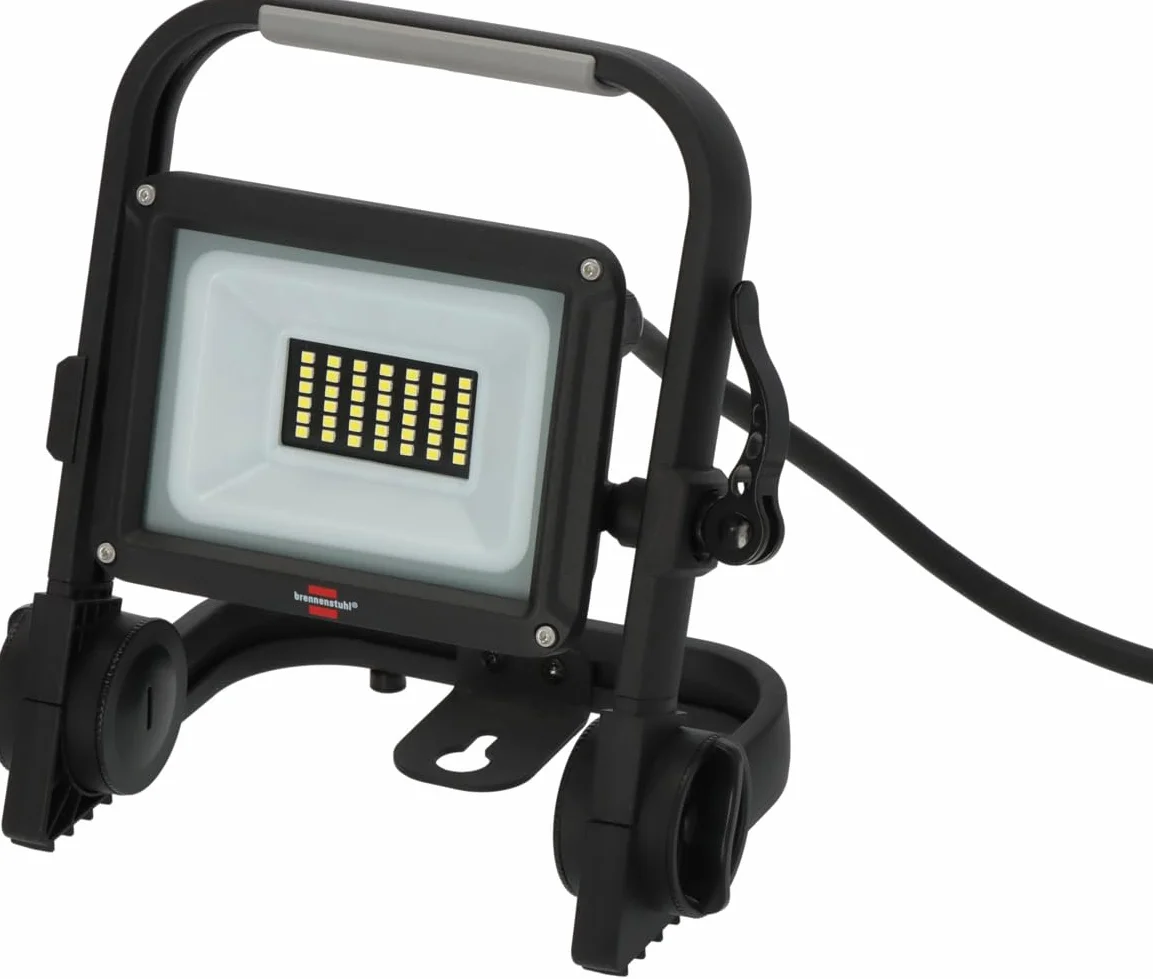 Brennenstuhl Mobile led Work Light JARO 3060 M/Spotlight for outdoor use IP65 (Floodlight 20W with 2m cable, quick release fastener, 2300lm)