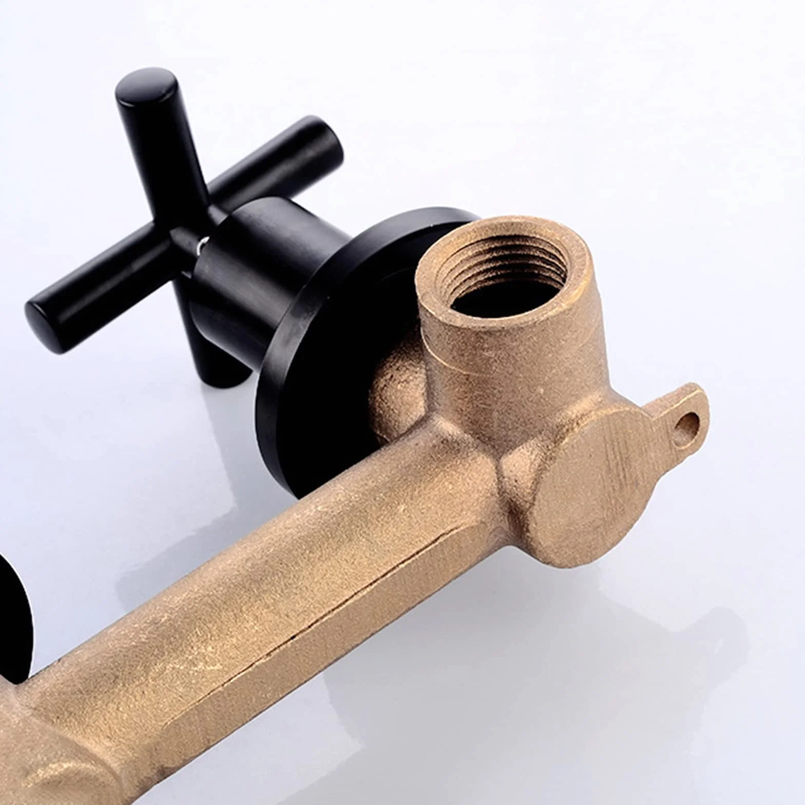Faucet Bateria ścienna Bateria łazienkowa Bateria umywalkowa Baterie wannowe z wylewką 20 cm Baterie umywalkowe Uchwyt krzyżowy Ciepła i zimna podtynkowa bateria do zlewu Baterie wannowe Szczotkowane
