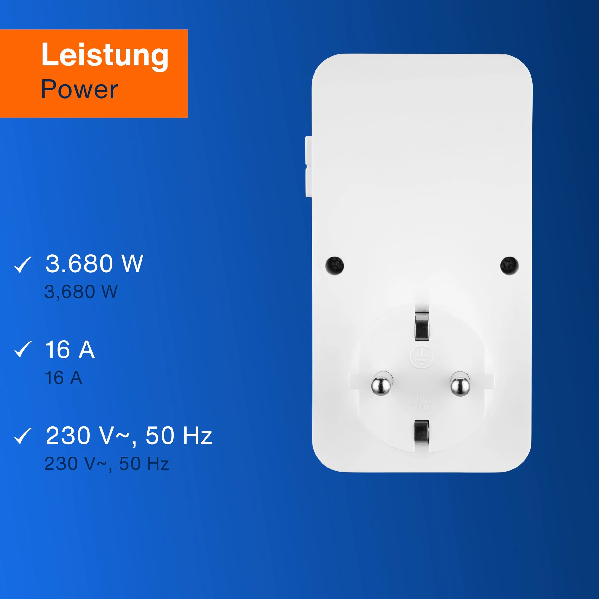 REV Czasomierz czasowy gniazdko elektryczne – format 24 h, 48 razy po 30 min – mechaniczny timer gniazdko z systemem wtykowym kombi, maks. 16 A/3680 W, biały