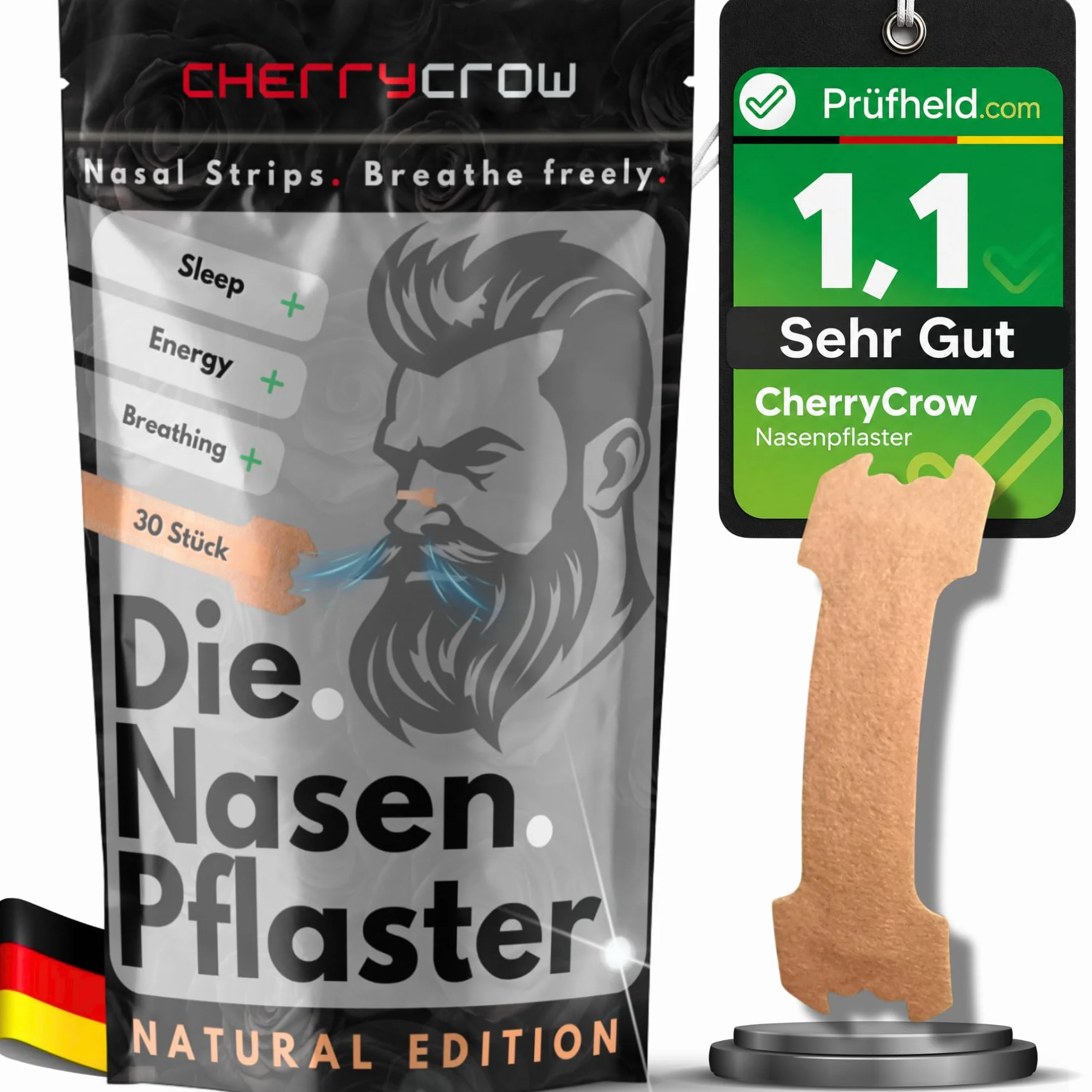 Plastry na nos (30 sztuk) naturalne oddychanie lepszy sen