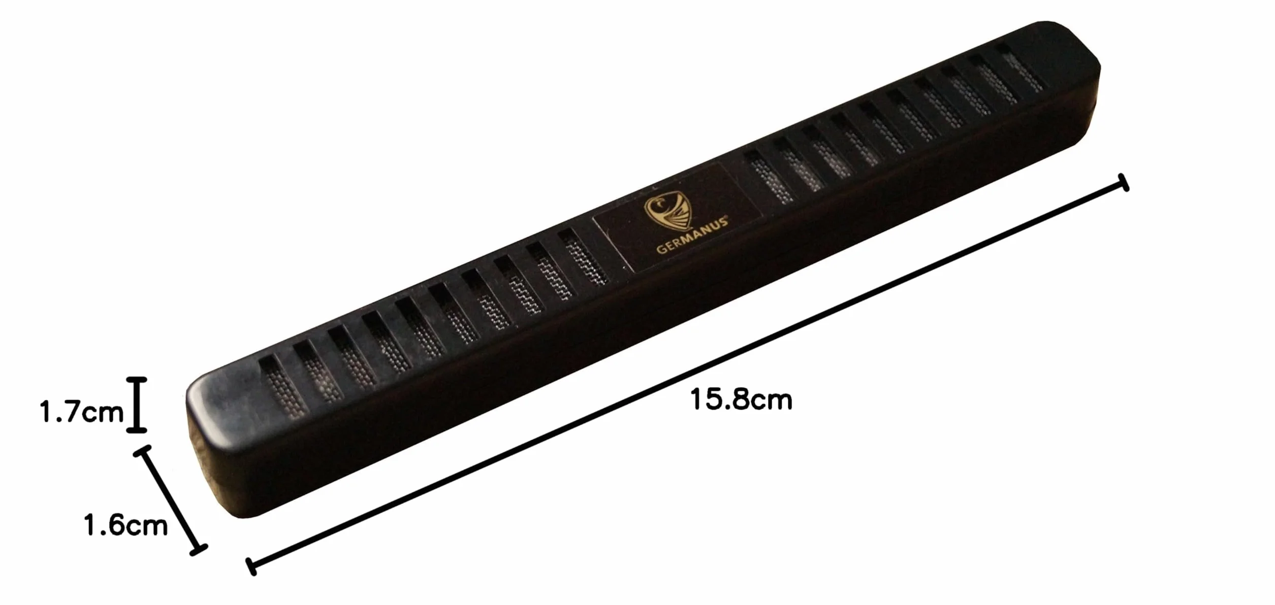 GERMANUS Humidor Nawilżacz do cygar, długa konstrukcja, czarny, z kryształkami