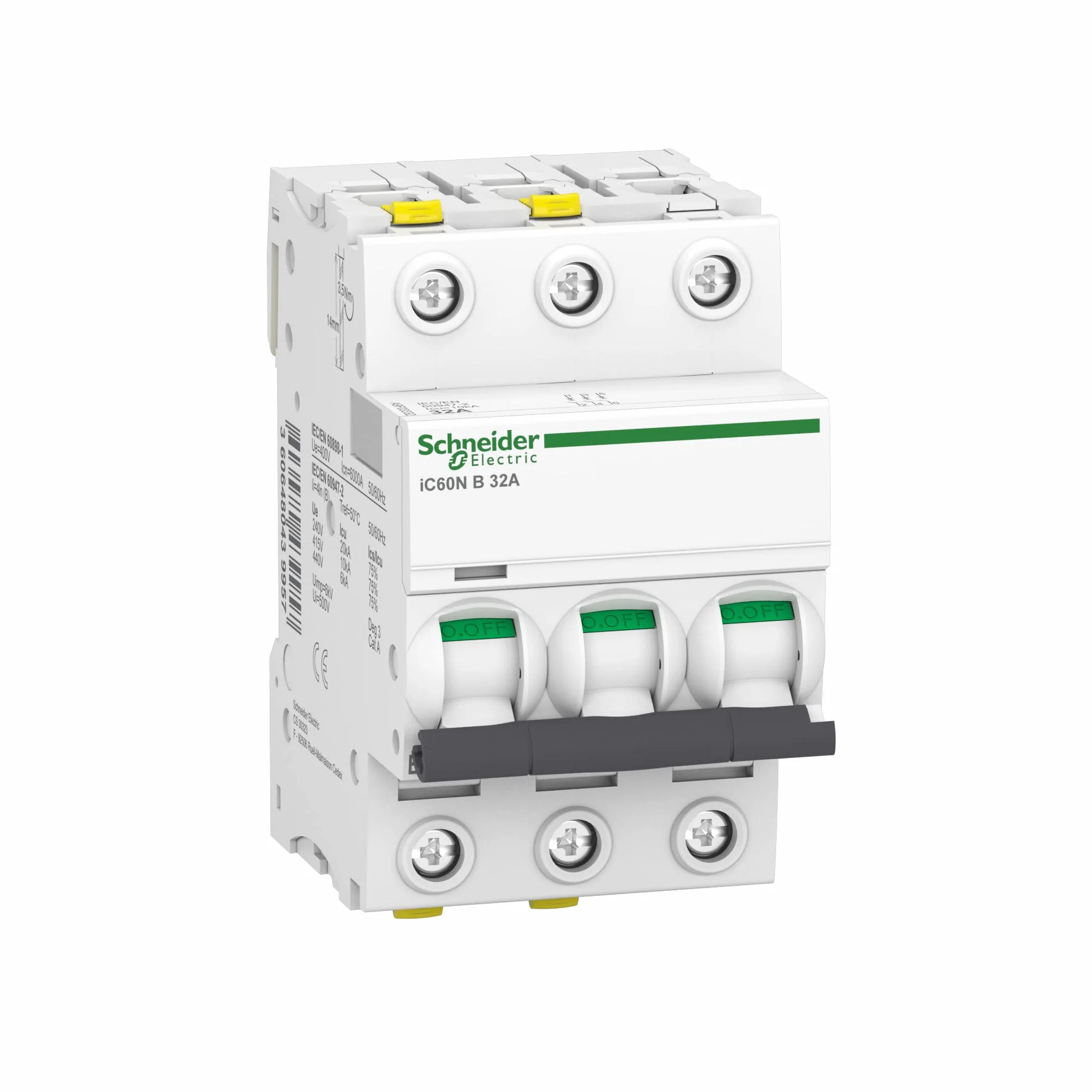 Schneider Electric Wyłącznik Nadprądowy Acti9 iC60N-B25-3 B 25A 3-Biegunowy