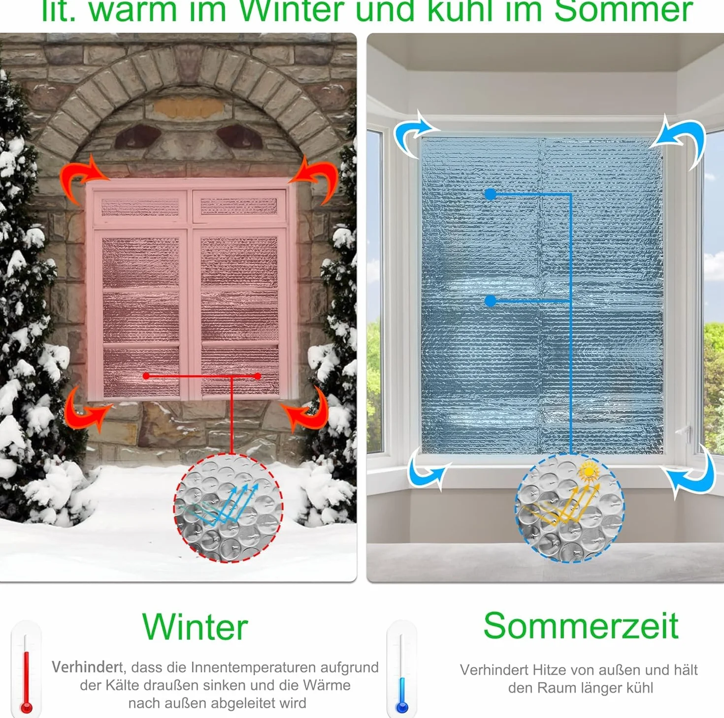 LZQ Folia izolacyjna folia izolacyjna do grzejników aluminiowych, folia odblaskowa, folia izolacyjna 3-4 mm, do izolacji dachów, podłóg, ścian, 0..6 × 10 m
