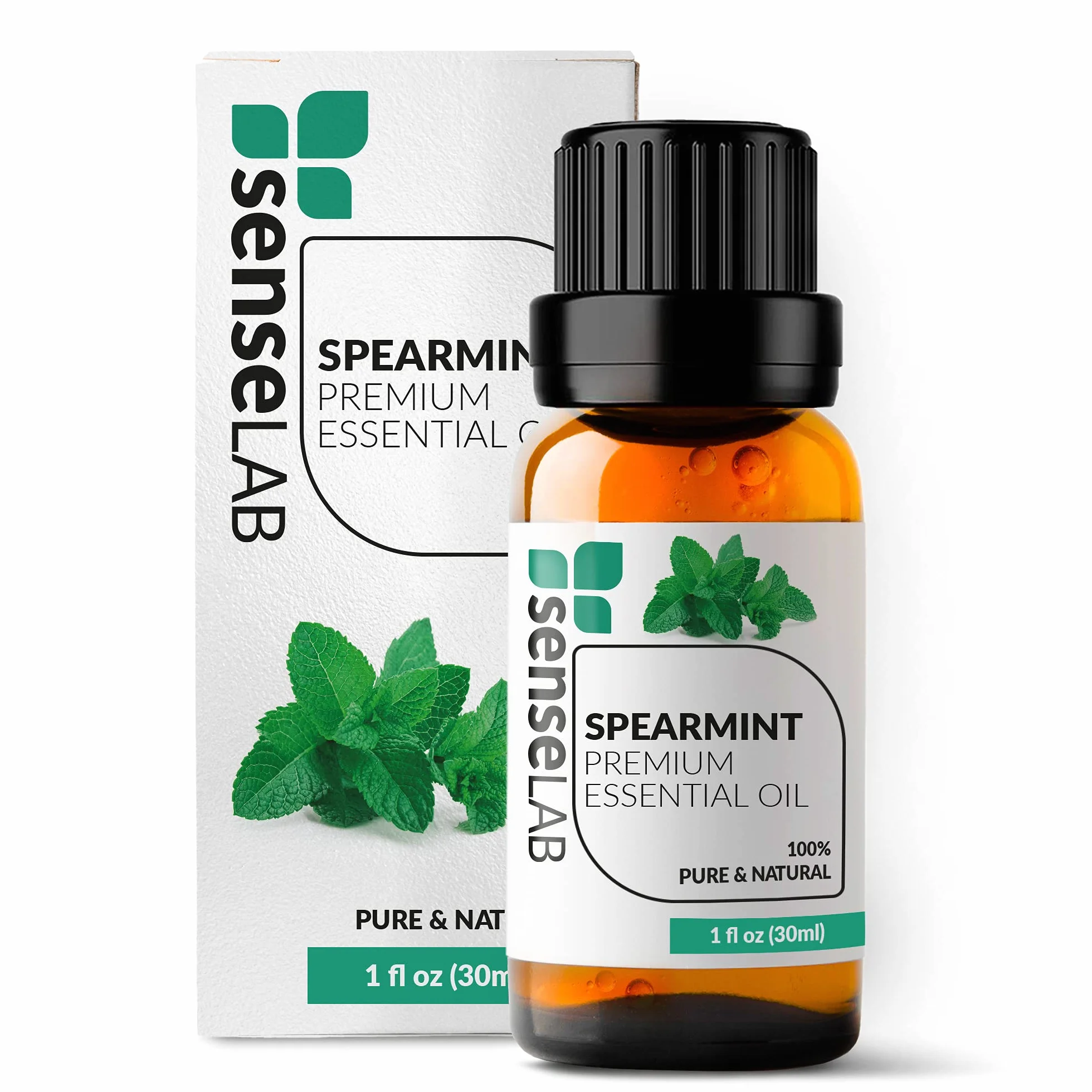 SenseLAB Olejek eteryczny z mięty zielonej - 100% czysty naturalny olejek z mięty zielonej o jakości terapeutycznej do dyfuzora aromaterapeutycznego - Olejek do higieny jamy ustnej (30 ml)