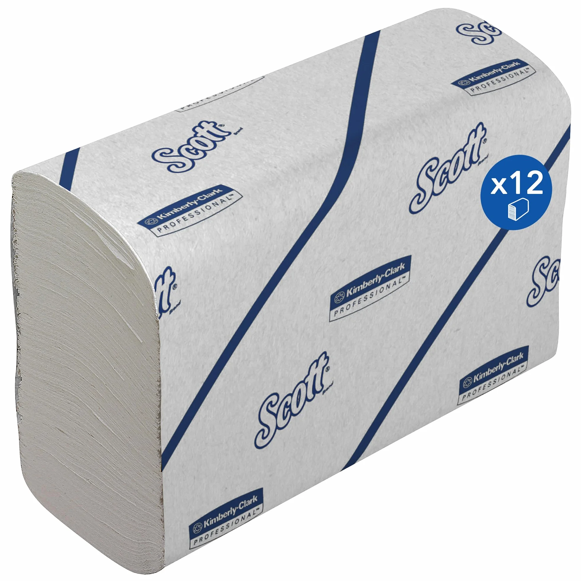 Scott Essential Ręczniki 6603 – wąskie składane ręczniki papierowe, 12 pakietów x 220 białych ręczników papierowych (łącznie 2640 sztuk)