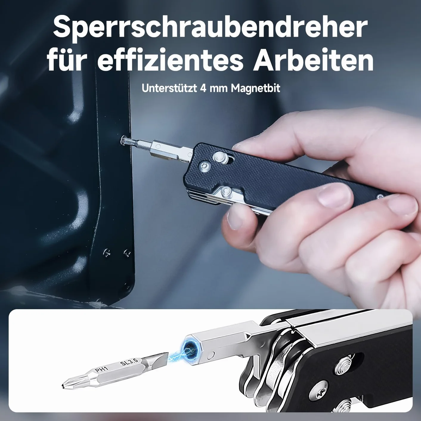 NexTool Knight K30 scyzoryk kieszonkowy z blokadą fali uderzeniowej, narzędzie wielofunkcyjne 11 w 1 z ostrzem stalowym 2,76" 14C28N, nożyczki radełkowane do EDC, do użytku na zewnątrz i dla