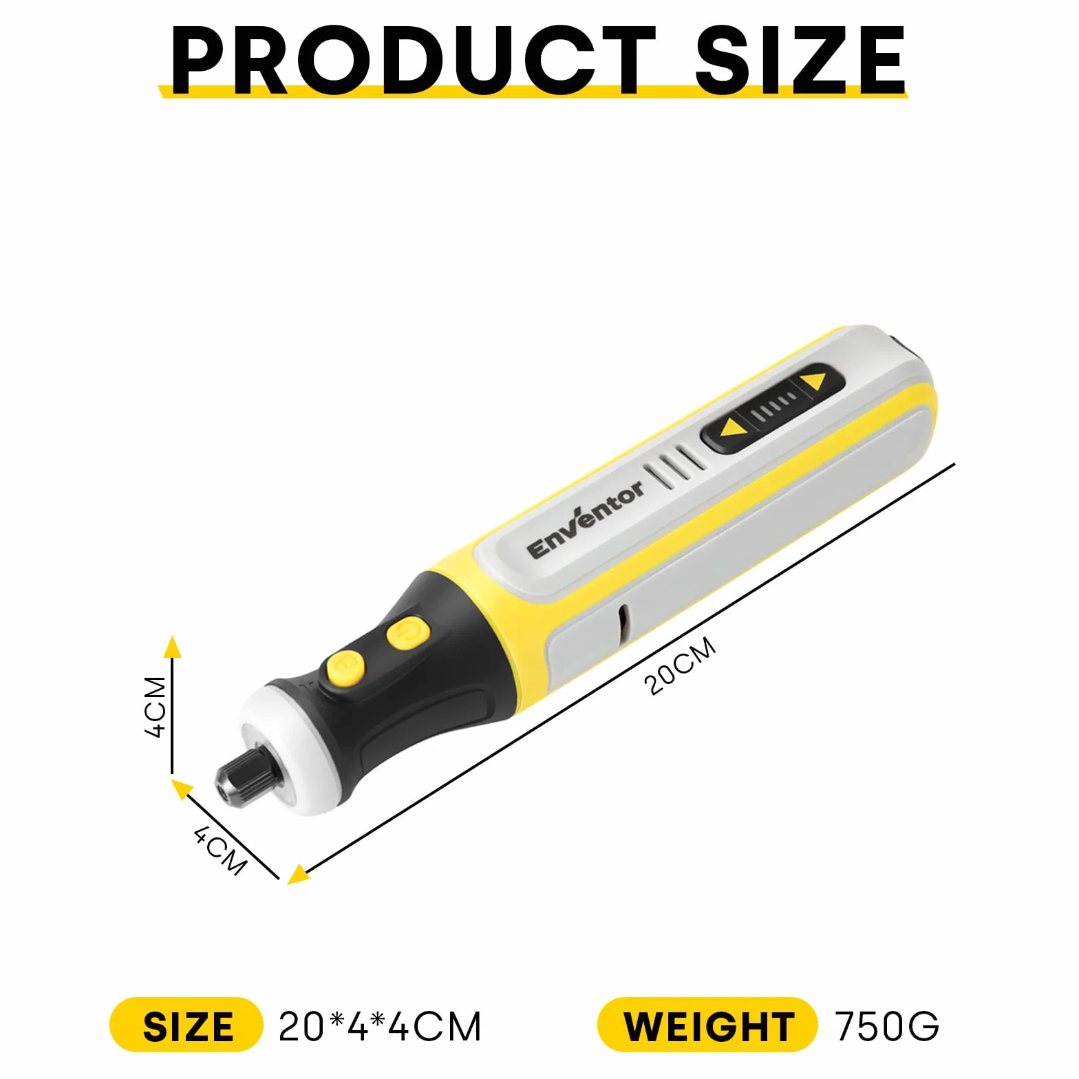 ENVENTOR Mini Narzędzie wielofunkcyjne akumulatorowe 8V 80 akcesoriów 5000-28000 RPM