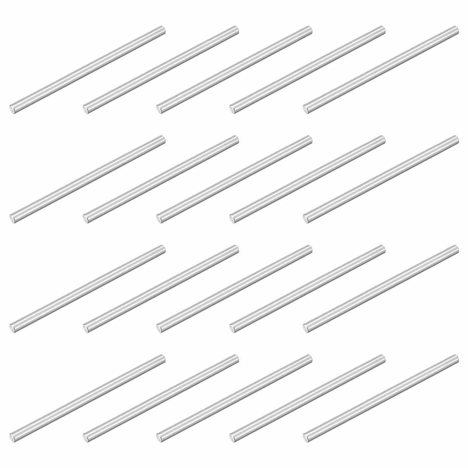QUARKZMAN 40 szt. M2,5 x 45 mm 304 wtyczka centrująca ze stali nierdzewnej, cylindryczny uchwyt na półkę równoległą do produkcji mechanicznej, przemysłu, montażu mebli, srebrny
