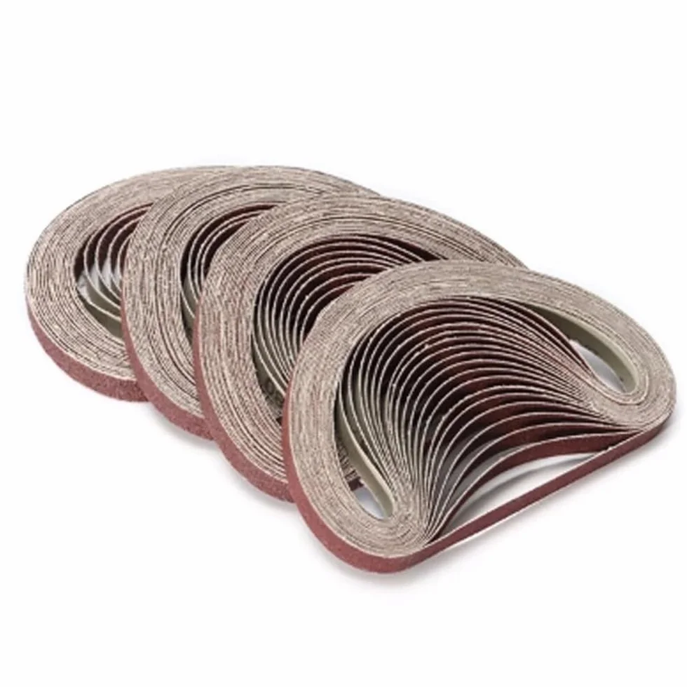 Paski szlifierskie, 10 szt. brązowych pasów ściernych do szlifierek taśmowych metalu, 762 * 25 mm, ziarnistość 320/80/120/800(60)