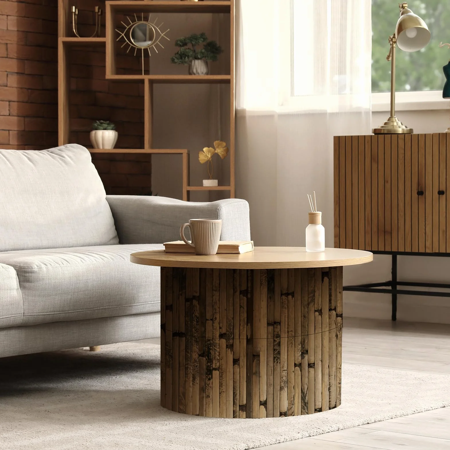 Art3d Naturalny bambusowy panel ścienny do dekoracji ścian wewnętrznych, odnawialne panele ścienne, sufitowe, meblowe, szafkowe, biurowe, 30 x 244 cm, kolor ciemnopalony