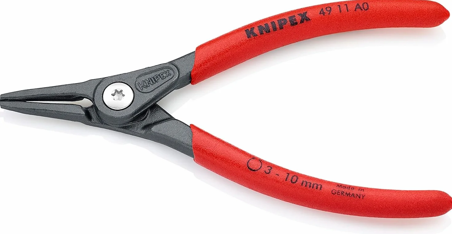 KNIPEX Precyzyjne szczypce do pierścieni osadczych do montażu pierścieni zewnętrznych na wałach fosforanowana, szara pokryte, 49 11 A0