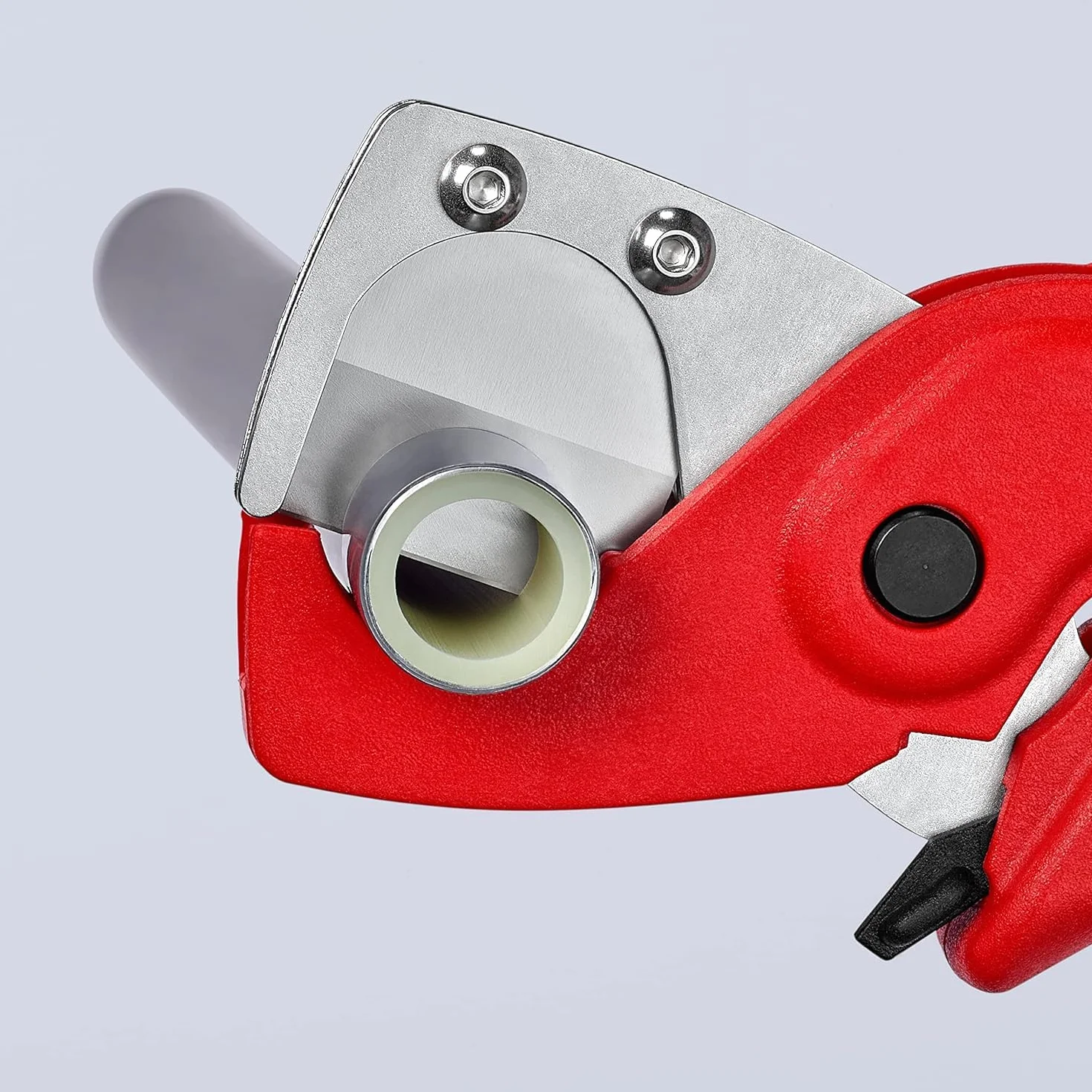 KNIPEX Obcinak do rur z tworzywa sztucznego i kompozytowych z wytrzymałego, wzmacnianego włóknem szklanym tworzywa sztucznego 185 mm, 90 25 185