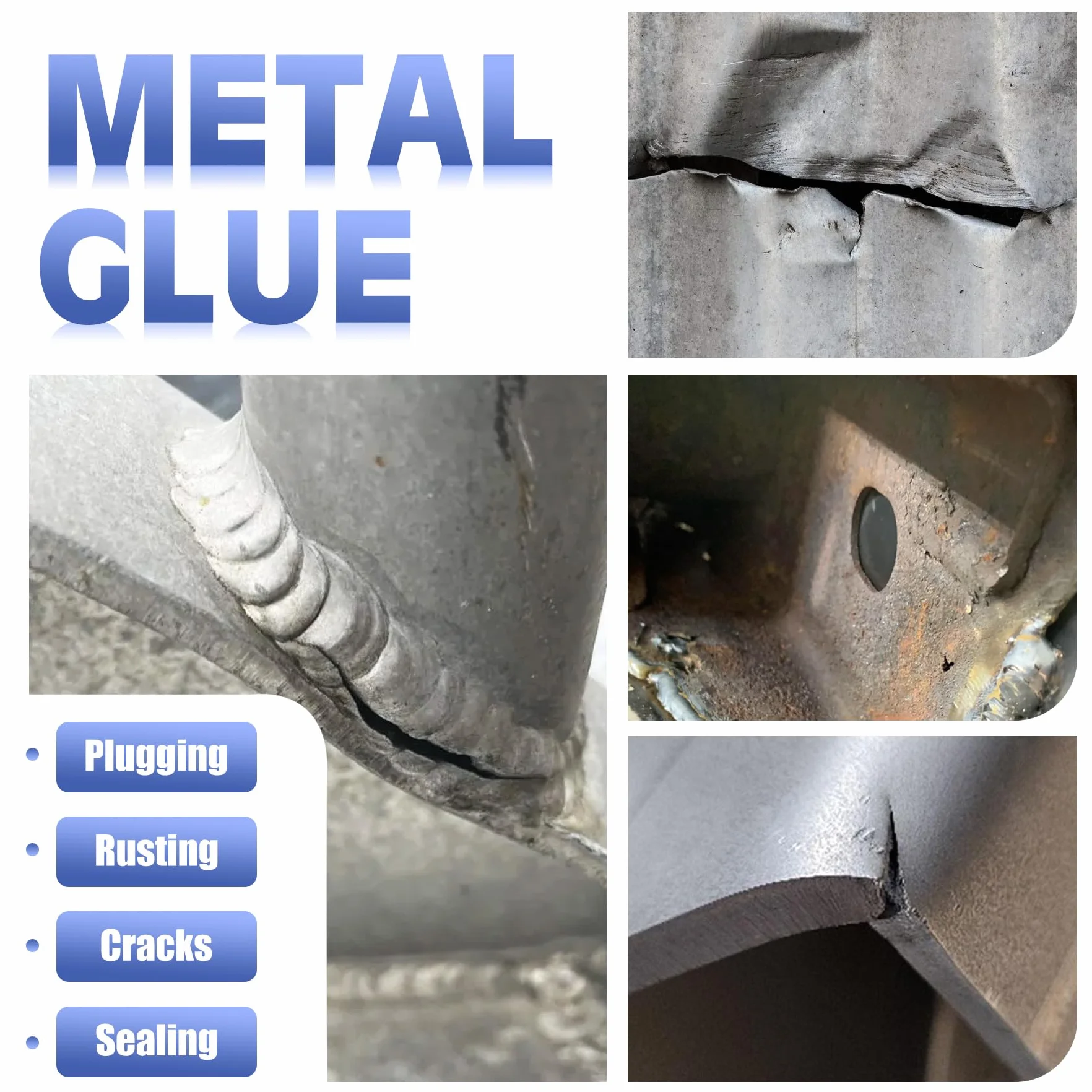 Klej do metalu Extra Stark 100ml - 2-składnikowy płynny klej metalowy do spawania i naprawy stali nierdzewnej, aluminium, ceramiki, tworzyw sztucznych, drewna, kamienia - wodoodporny, odporny na