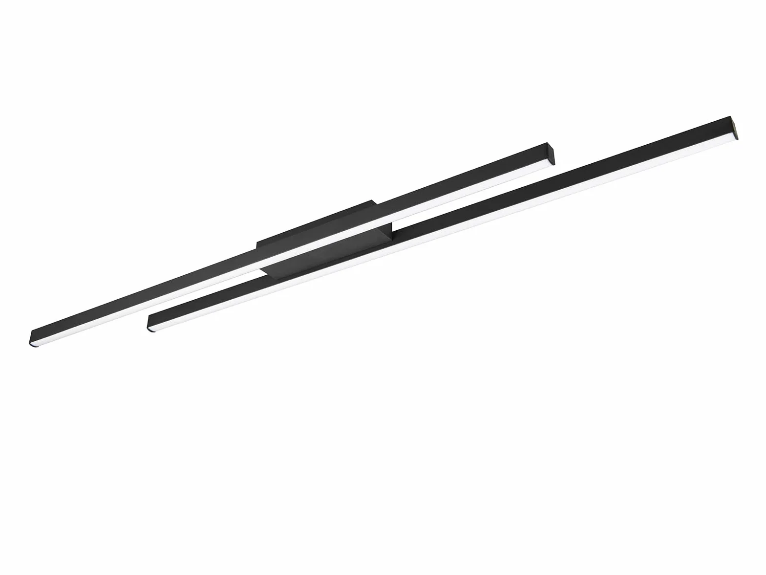 RL LIVE YOUR LIGHT Lampa sufitowa LED – 110 x 8,5 cm – 2-żarówkowa – czarna – metal