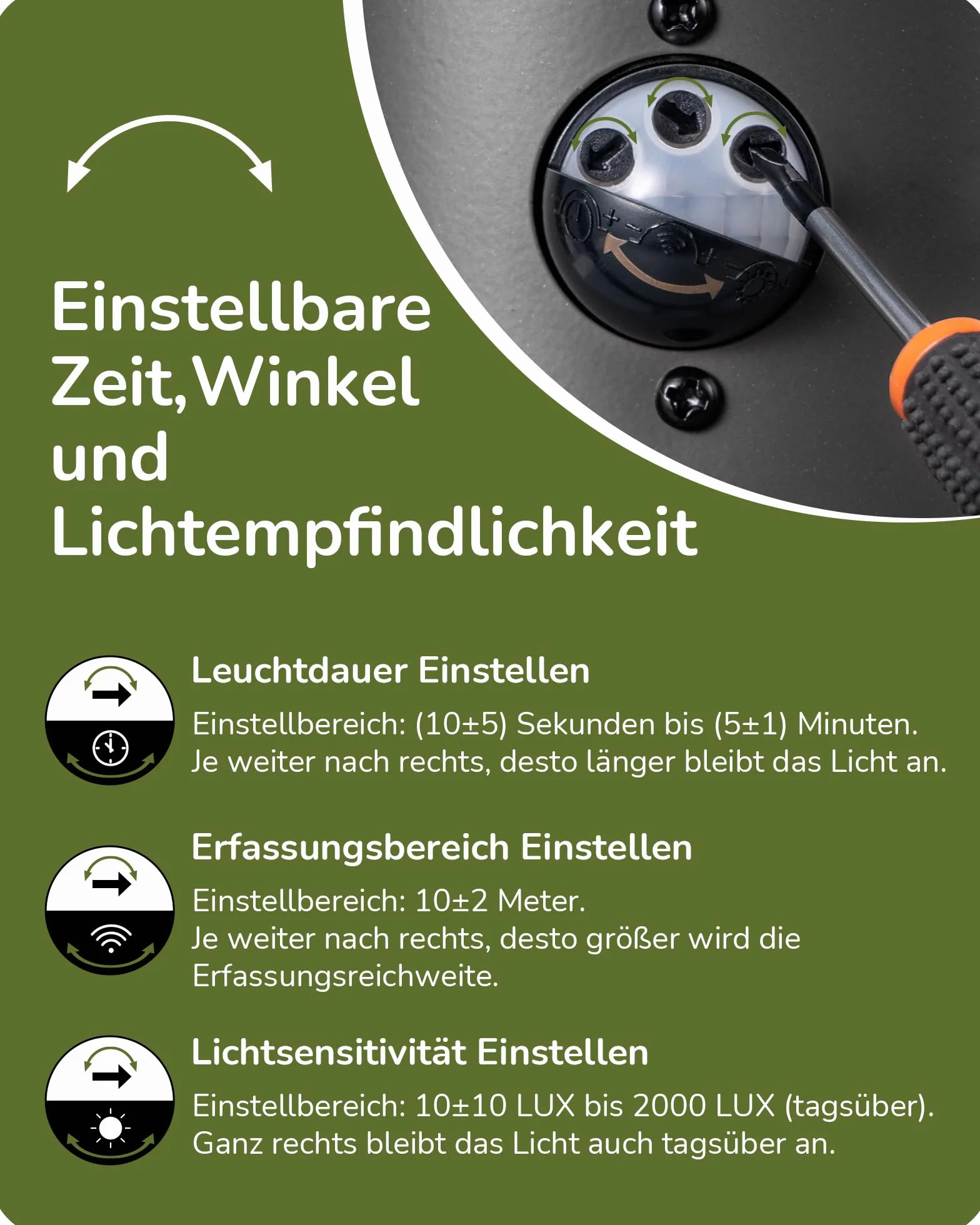 EDISHINE Zewnętrzna lampa ścienna z czujnikiem ruchu, gniazdo E27, wodoodporna IP44, lampa ścienna z aluminium i szkła hartowanego do ogrodu, balkonu, tarasu, frontu, żarówki nie są dołączone, czarna