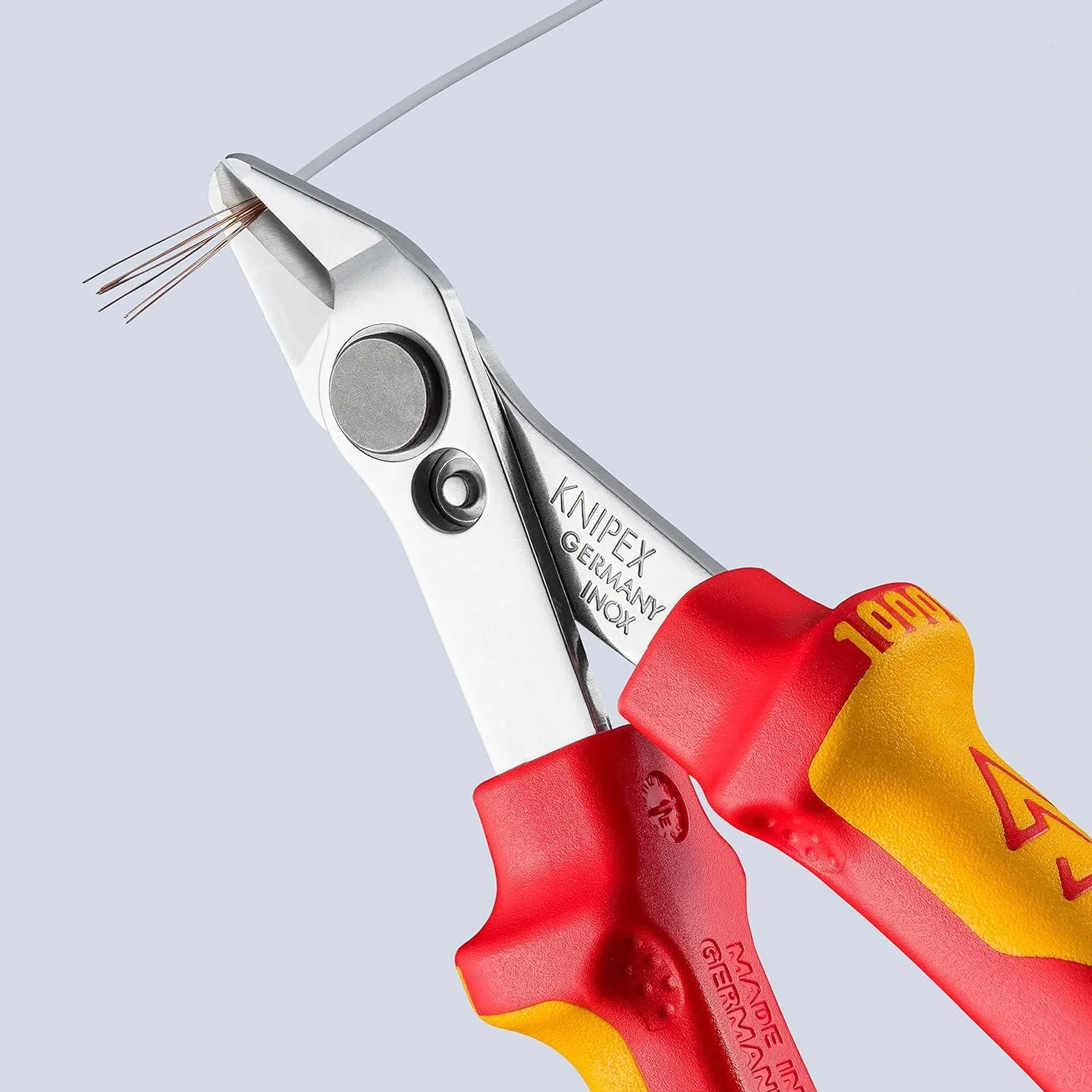 KNIPEX Electronic Super Knips VDE w opakowaniu z zawieszką z wielokomponentowymi osłonkami, izolowane wg VDE 125 mm, 78 06 125 SB