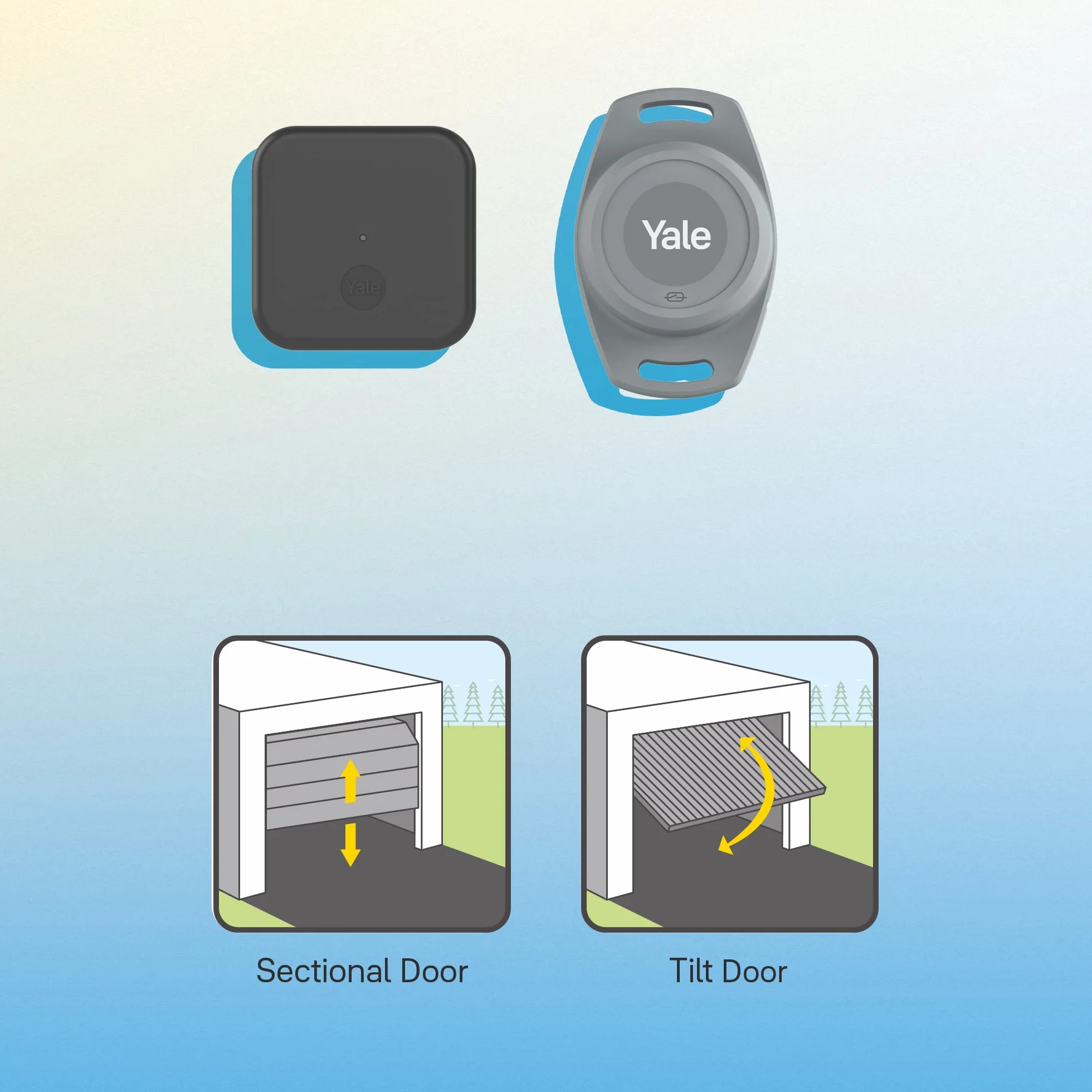 Yale Smart Opener do drzwi garażowych - 05/102300/BW - Otwieranie przez Wi-Fi - Auto-Open - Zdalne sterowanie - Wspólny dostęp - Prosta instalacja