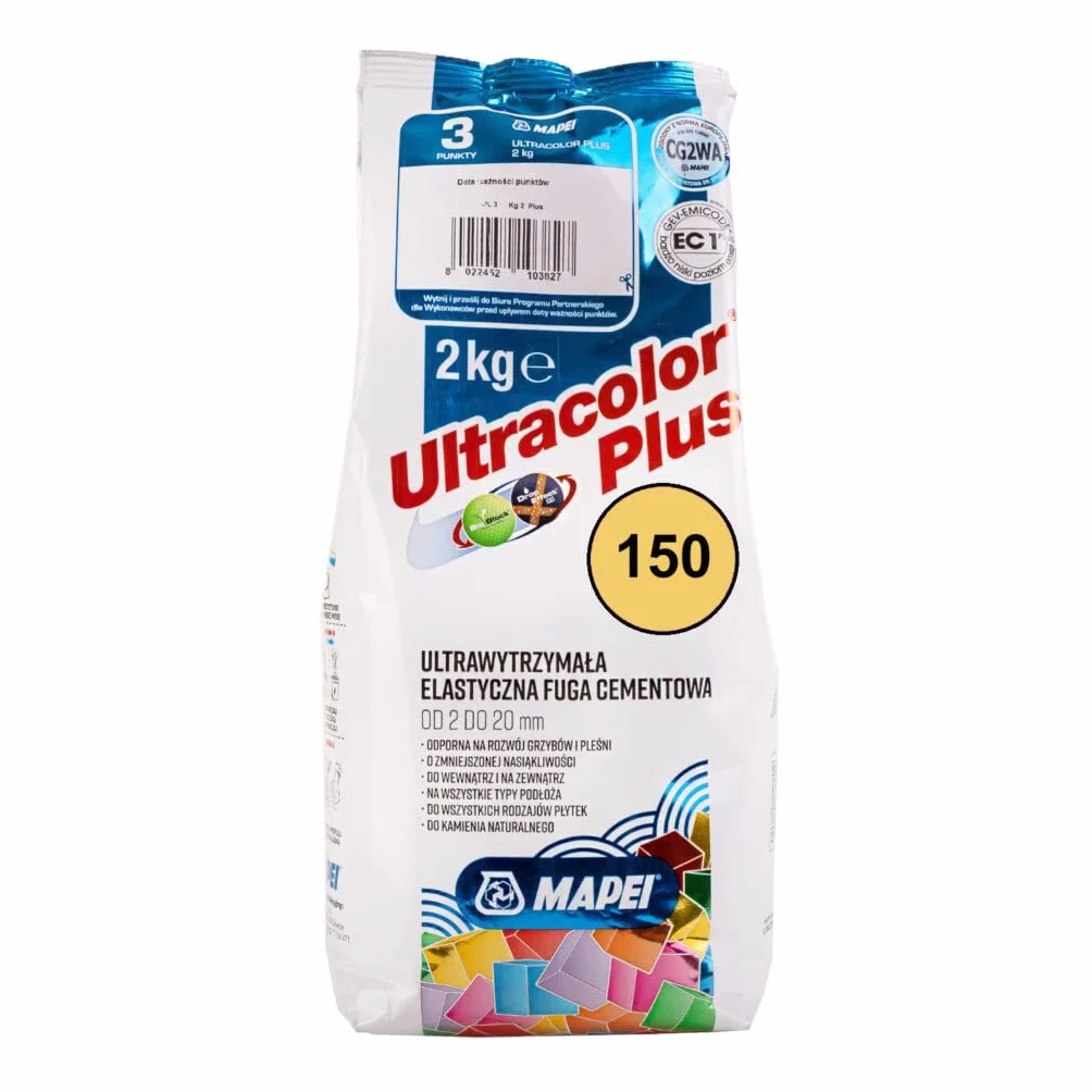 Fuga cementowa MAPEI ULTRACOLOR PLUS 2kg 150 żółty