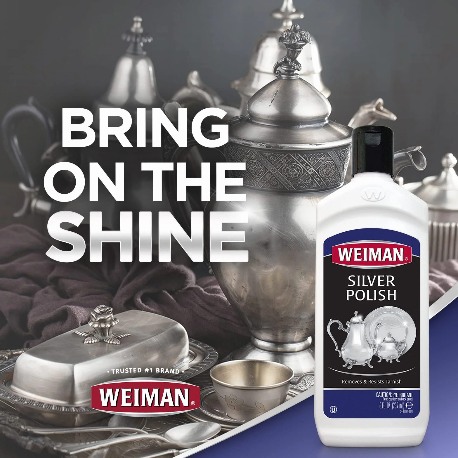 Weiman Silver Polish and Cleaner - Środek do polerowania srebra - Usuwa matowienie - 237 ml