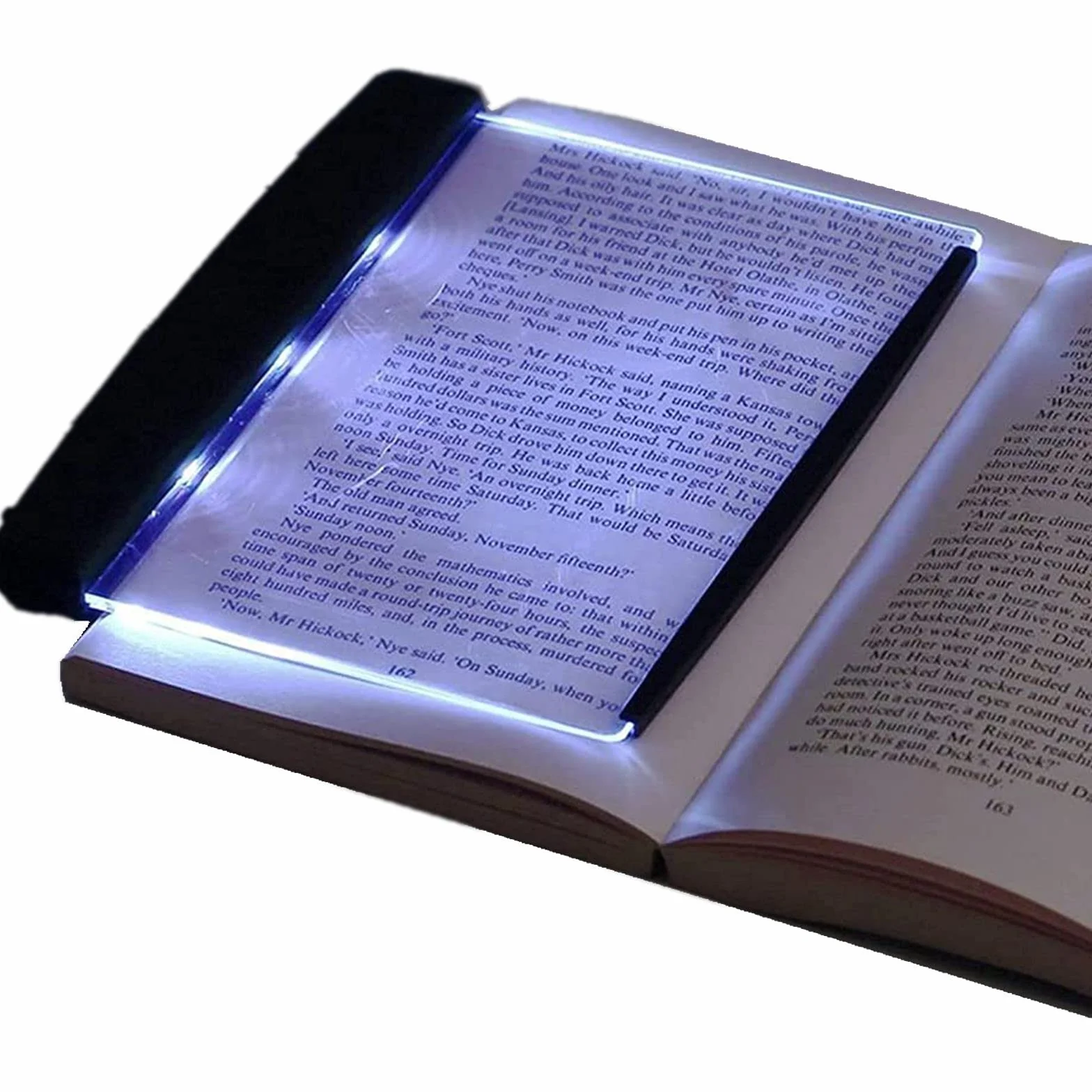 ASHATA Lightwedge lampka do czytania w łóżku, z regulacją jasności, mniejszy rozmiar, lekko przewracające się strony