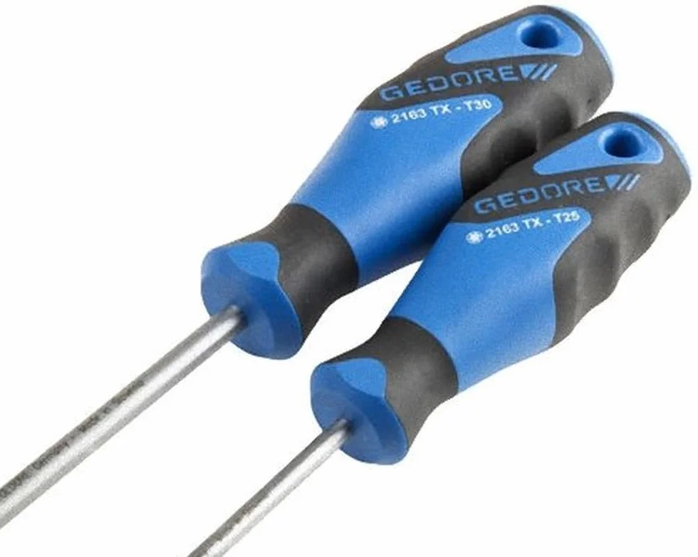 GEDORE 5-częściowy zestaw wkrętaków, zestaw wkrętaków do śrub wewnętrznych -TX, uchwyt 3-składnikowy, narzędzia, 2163 TX-05