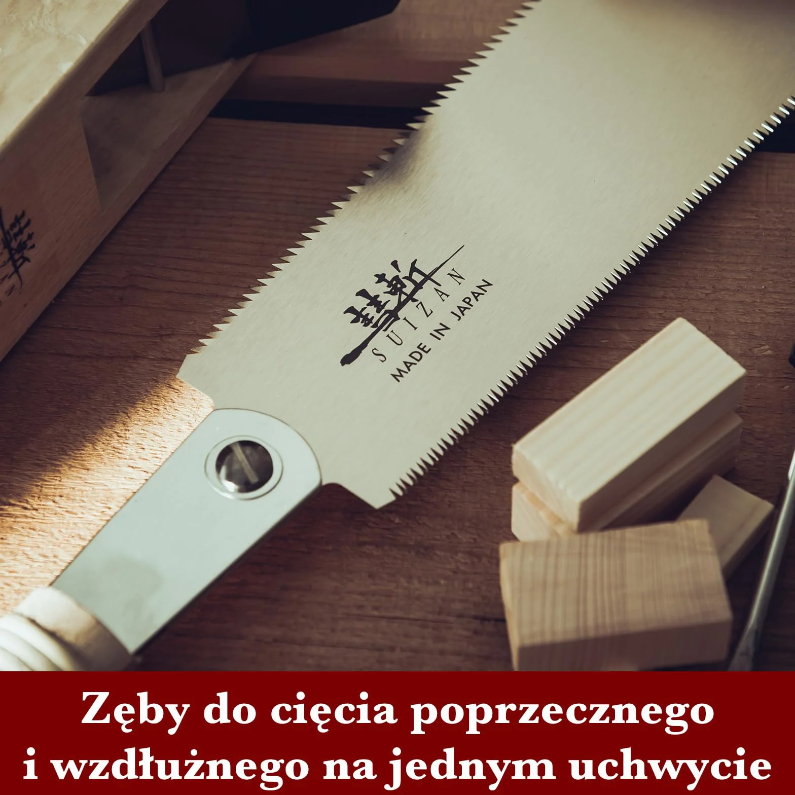 SUIZAN Ryoba Japońska piła ręczna dwustronna 240mm
