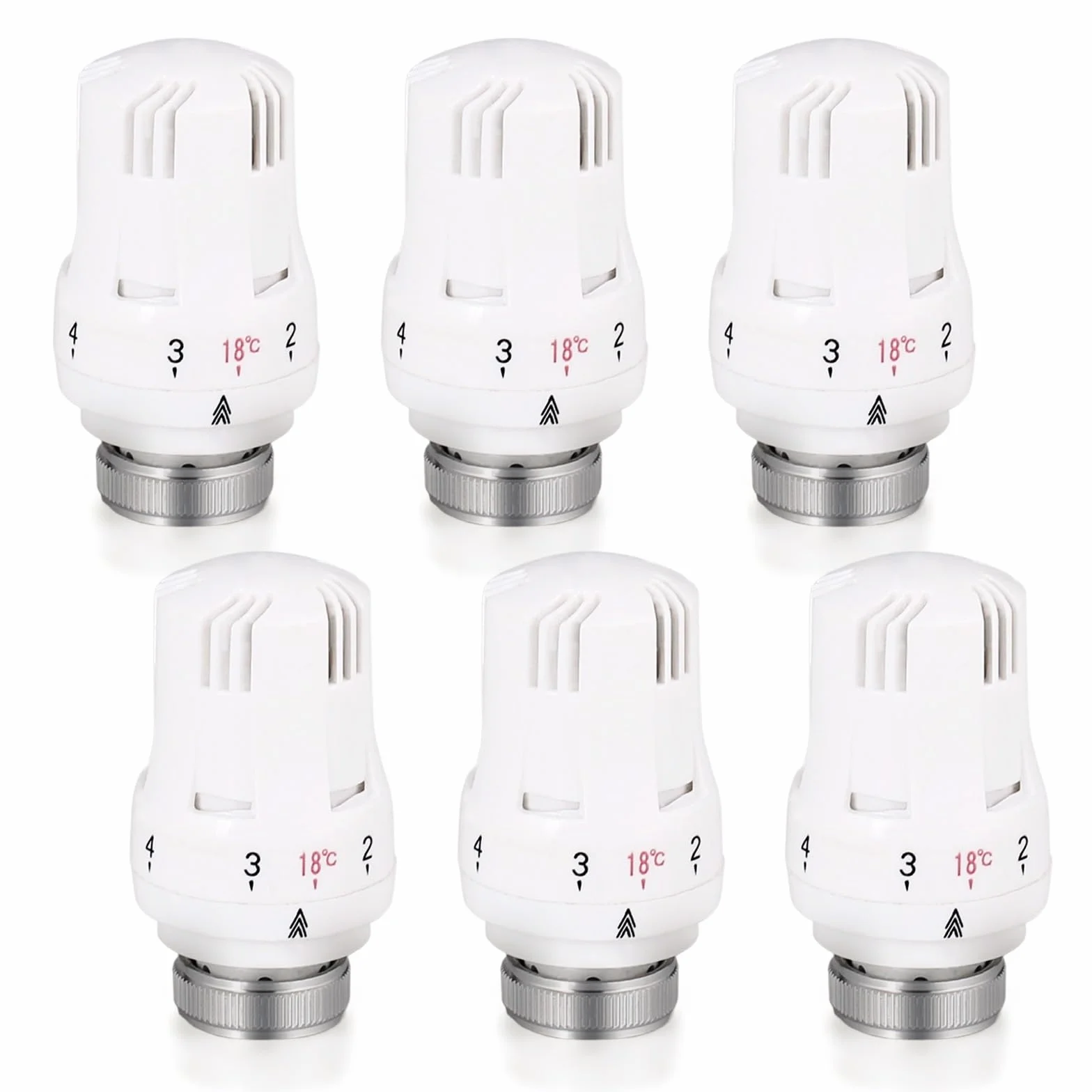 6 sztuk głowic termostatu zaworu grzejnika, głowica termostatu M30 x 1,5, termostat chłodniczy, termostat grzejnika zawór chłodniczy głowica zapasowa, termostaty grzejnika zawory chłodnicze do biura