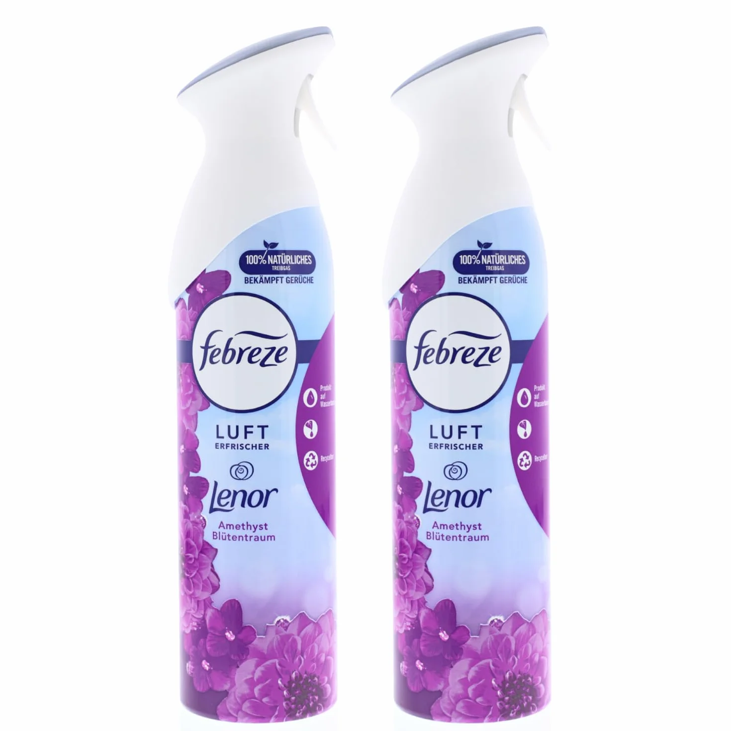 2 x Febreze odświeżacz powietrza Lenor Amethyst Blütentraum po 300ml usuwa zapachy