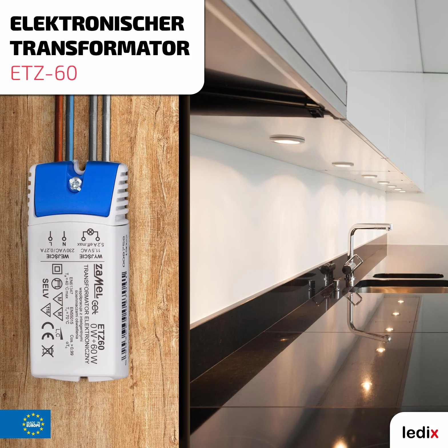 ETZ-60 transformator elektroniczny 12 V 60 W