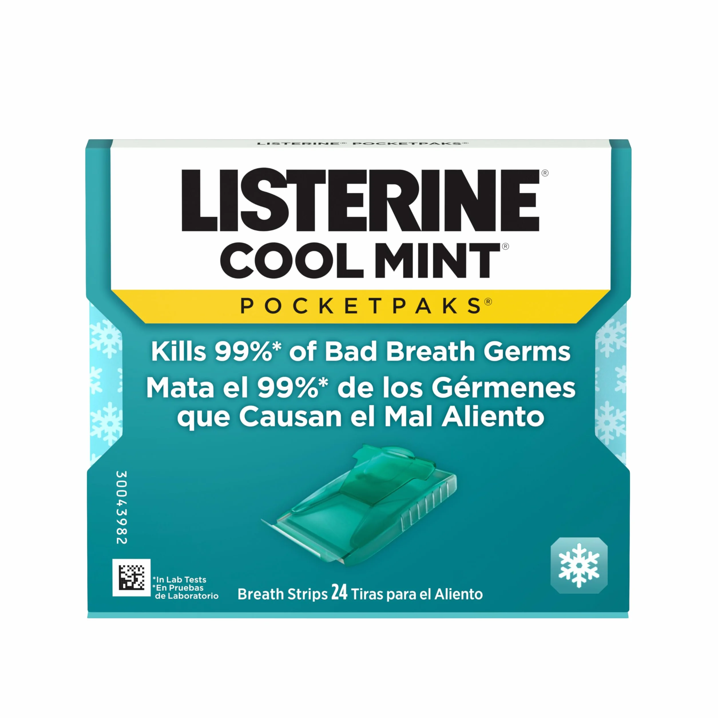 Listerine Pocketpaks zestaw 12 opasek do oddychania, świeża mięta, 24 szt