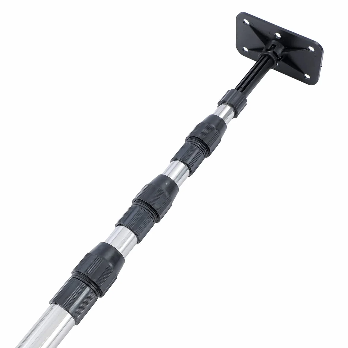 TOPWAY Laser Niveau drążek teleskopowy 115-350 cm, stal nierdzewna, teleskopowa listwa poziomująca, wysuwana od podłogi do sufitu, z uchwytem i torbą nylonową