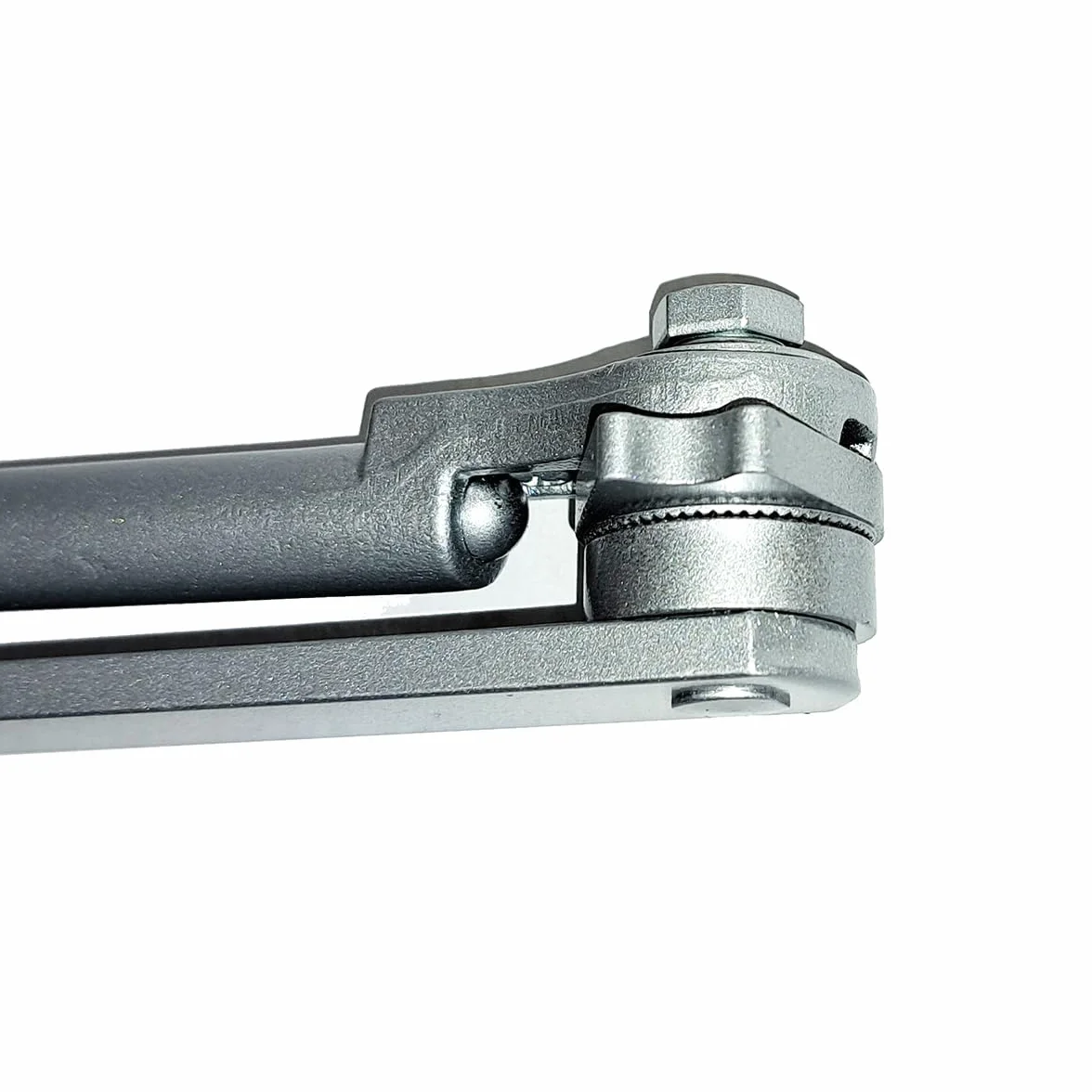 CISA Serii 604 - Samozamykacz z blokadą 16047103097 - Samozamykacz z regulacją prędkości zamykania - szare aluminium wykończenie - do drzwi maks. 80 kg