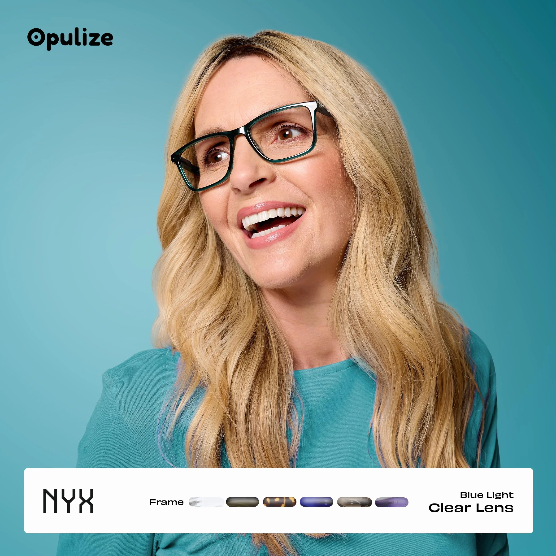 OPULIZE Okulary NYX blokujące niebieskie światło - antyodblaskowe okulary do komputera i gier - ochrona przed promieniowaniem UV i zmęczeniem oczu - prostokątna oprawka - przezroczyste - dla mężczyzn