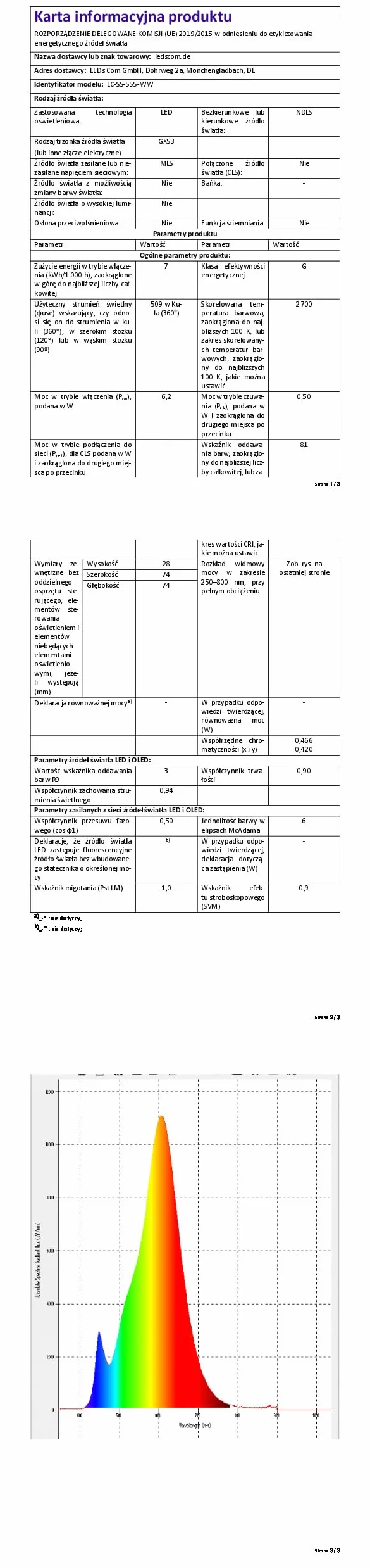 ledscom.de 4 szt. lampa sufitowa IPLY, IP44, biały mat, okrągła, z żarówką LED GX53, 509lm, ciepła biel