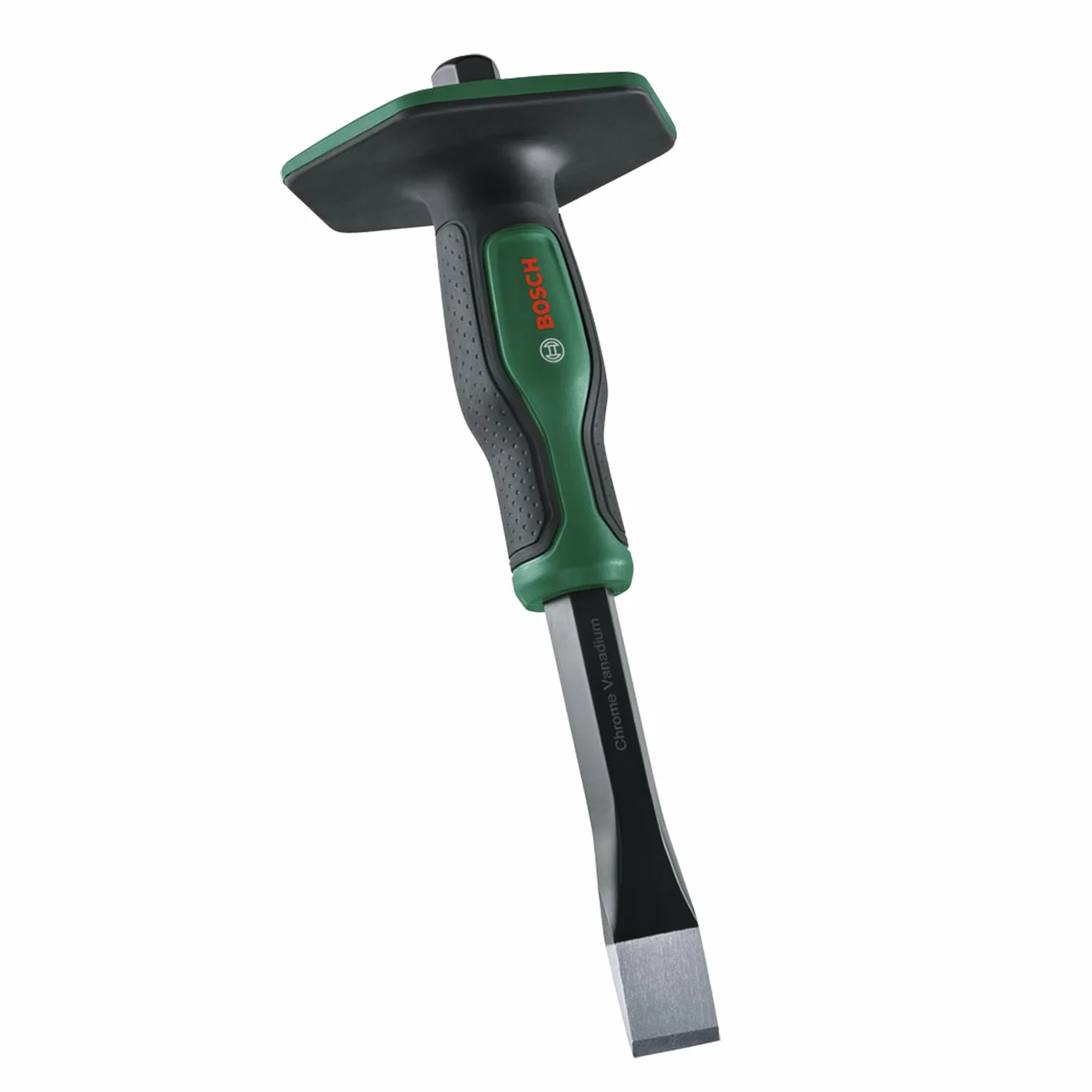 Bosch dłuto płaskie do kamienia 22–250 mm (dwukrotnie hartowane ostrze do wymagających zadań, klinga ze stali chromowo-wanadowej, komfortowa miękka rękojeść Softgrip z osłoną dłoni)
