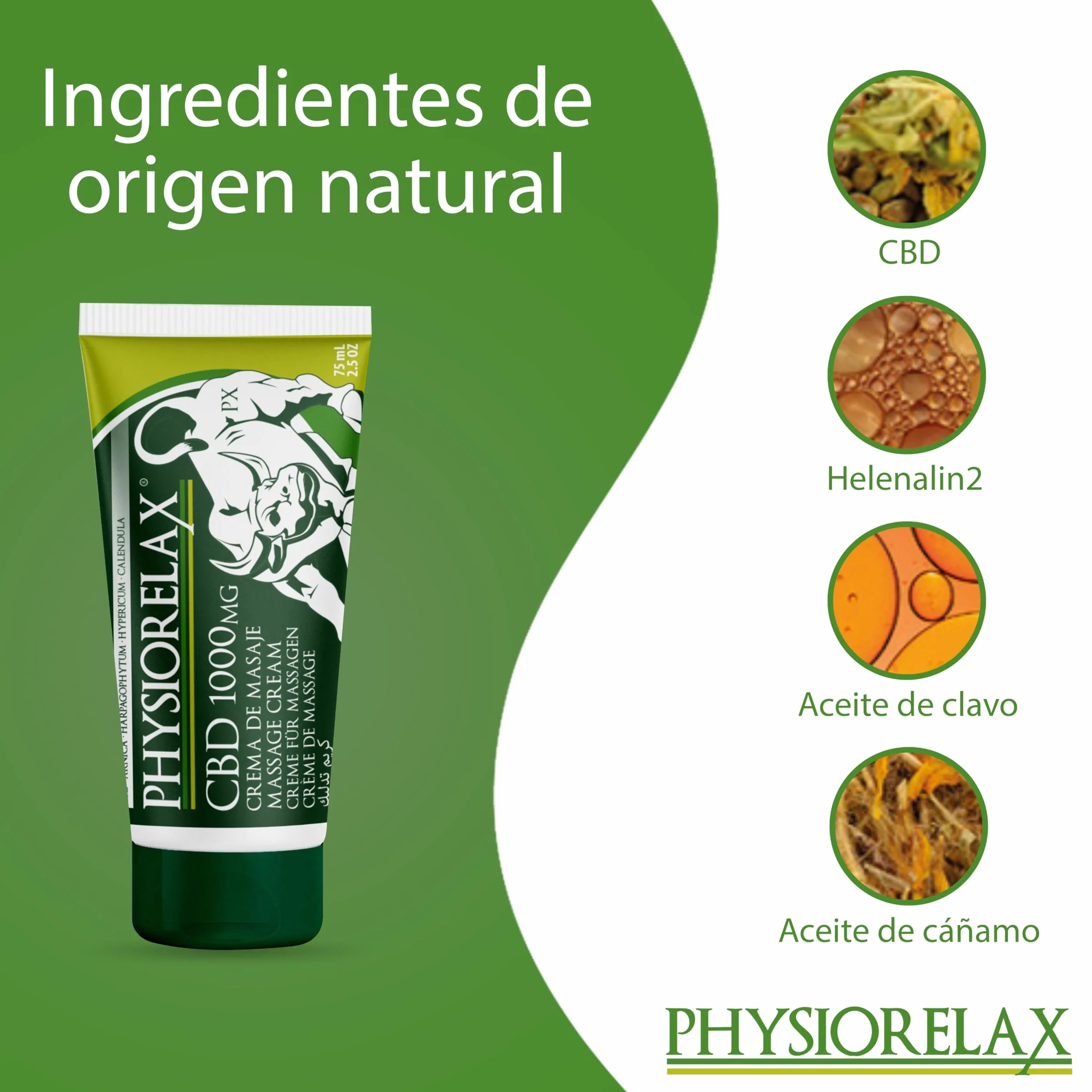 Physiorelax Masaje krem CBD 1000mg 75ml