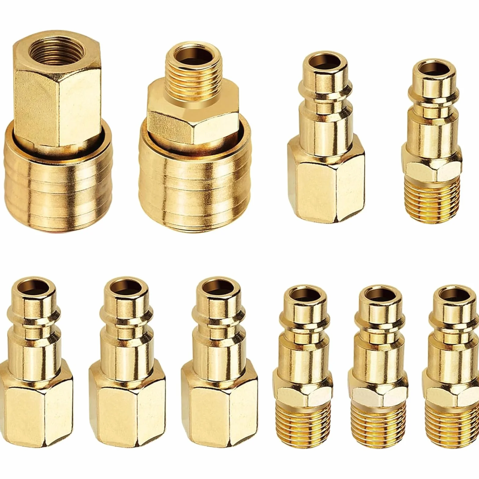 10 sztuk euro złącze sprężonego powietrza, szybkozłącze 1/4 cala, złącze pneumatyczne 1/4" Bsp, szybkozłączka do sprężonego powietrza, gwint zewnętrzny