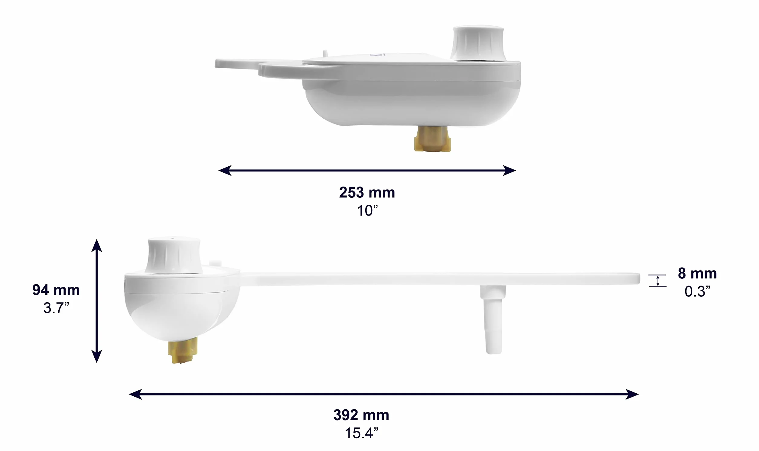 Bidet toaletowy z zimną wodą przenośny nieelektryczny regulowany ciśnienie biały długość węża 80 cm