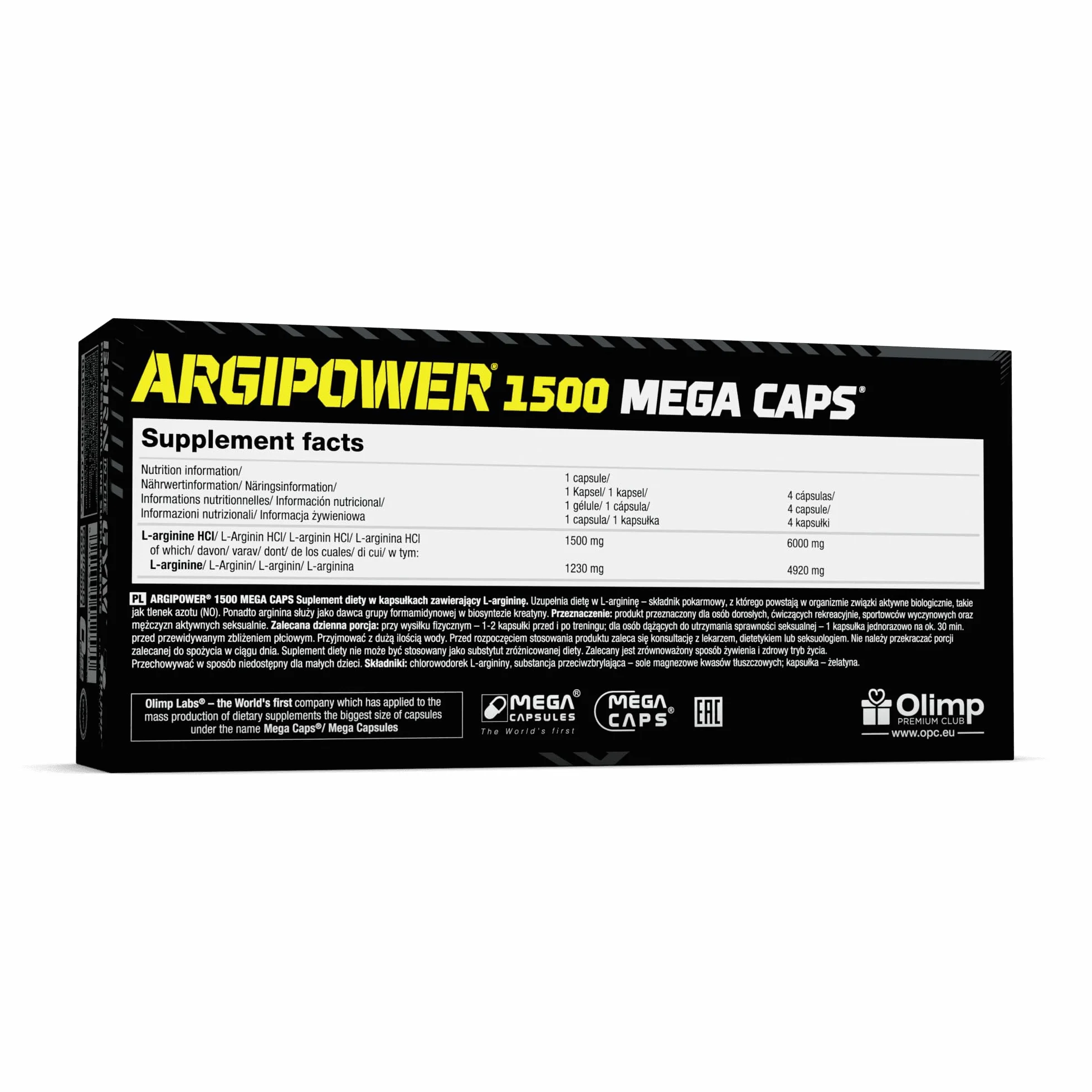 Olimp ArgiPower 1500 Mega Caps 120 Kapsułek